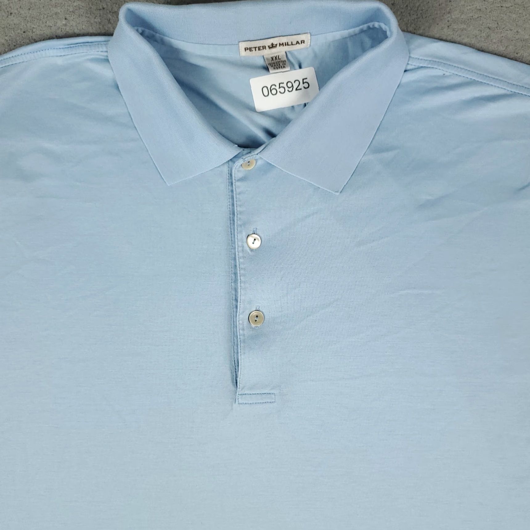Peter Millar Peter Millar Polo Shirt Mens 2XL Light Blue Cotton Golf Casual Short Sleeve Polo Size US XXL / EU 58 / 5 - 2 Thumbnail