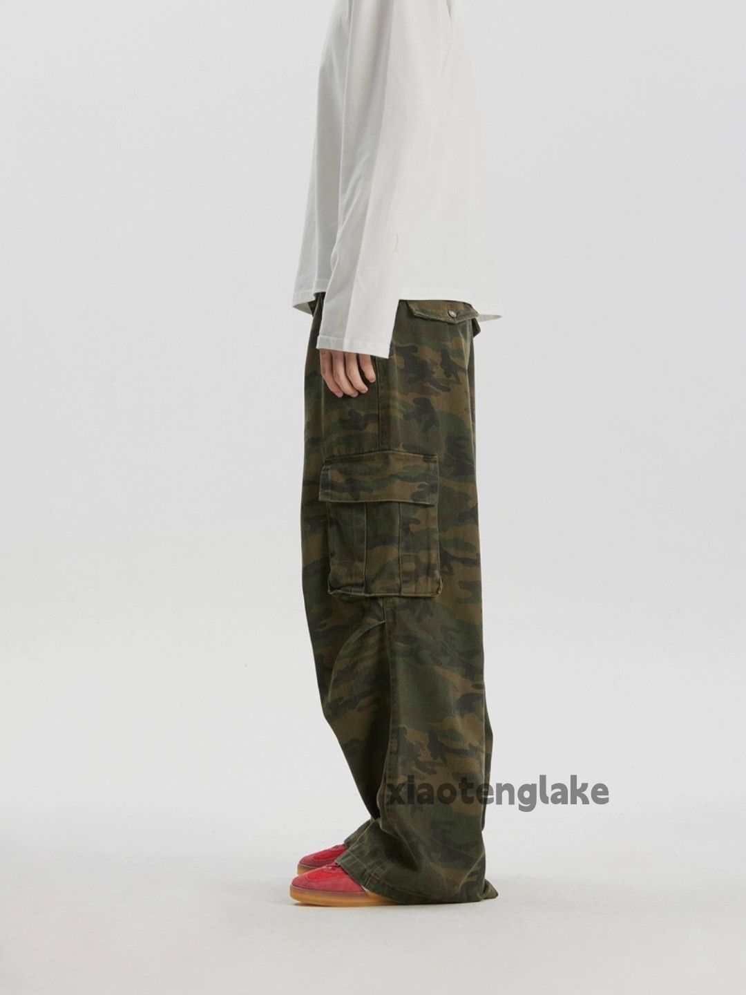 Designer × Japanese Brand × Vintage utility military loose baggy outdoor camo cargo pants Size US 33 - 5 Thumbnail