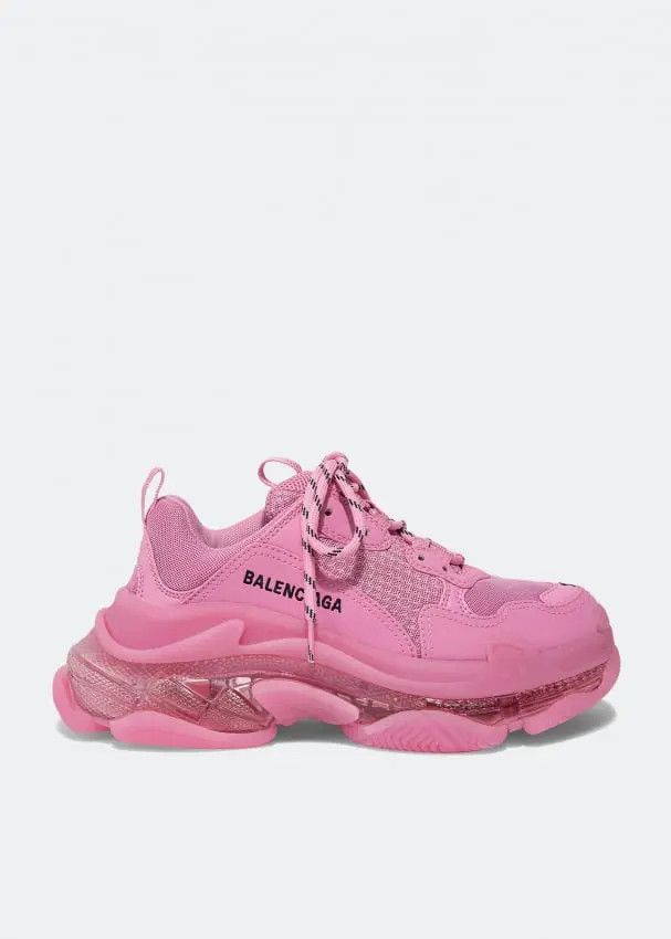 Balenciaga o1w1db10625 Triple S Clear Sole Sneakers in Pink Size US 4 / IT 34 - 1 Thumbnail