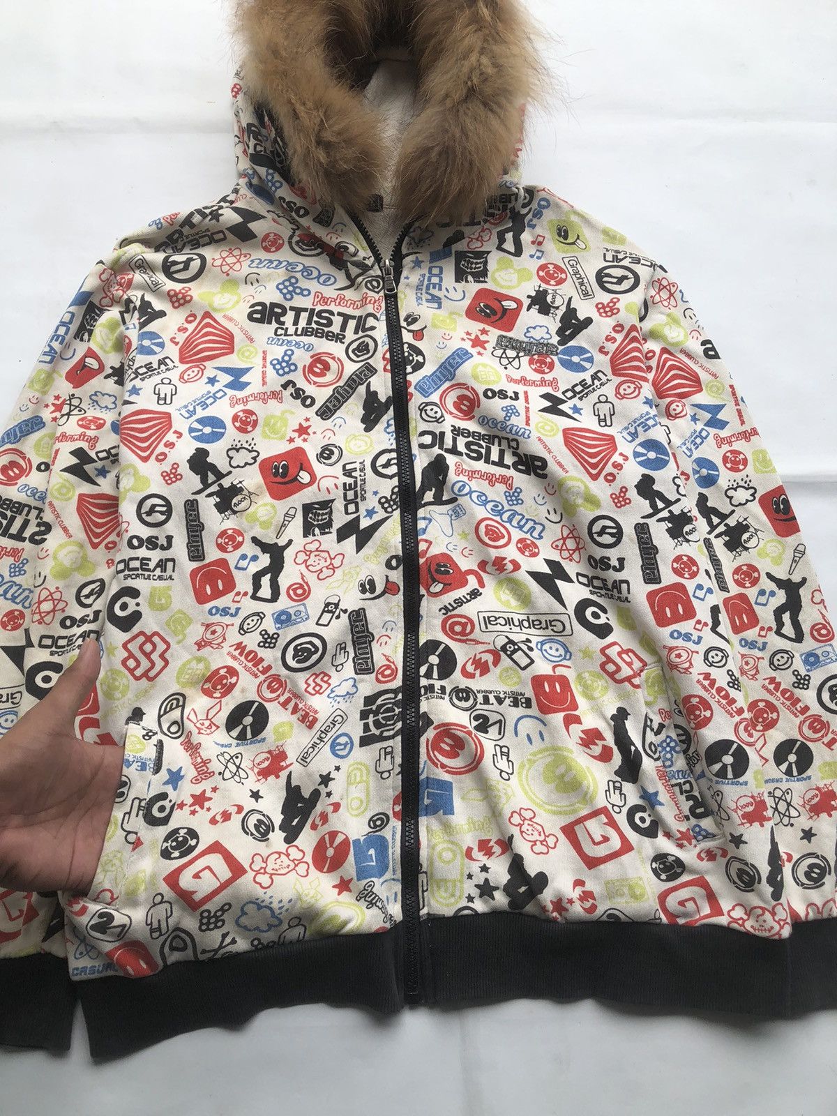 If Six Was Nine OCEAN’SKY POEM FUR HOODIE SKATE PUNK IFSIX STYLE Size US L / EU 52-54 / 3 - 5 Thumbnail