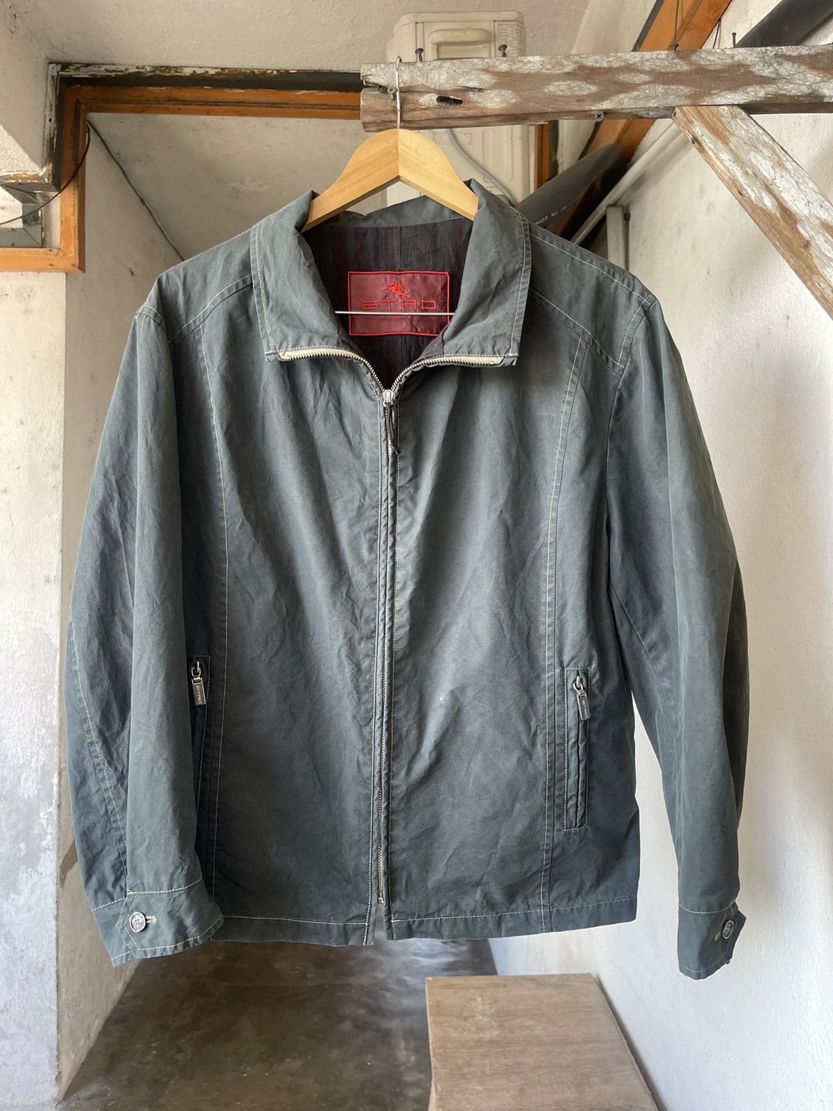 Etro Nice🔥 Vintage Etro Milano Faded Jacket Size US XL / EU 56 / 4 - 1 Thumbnail