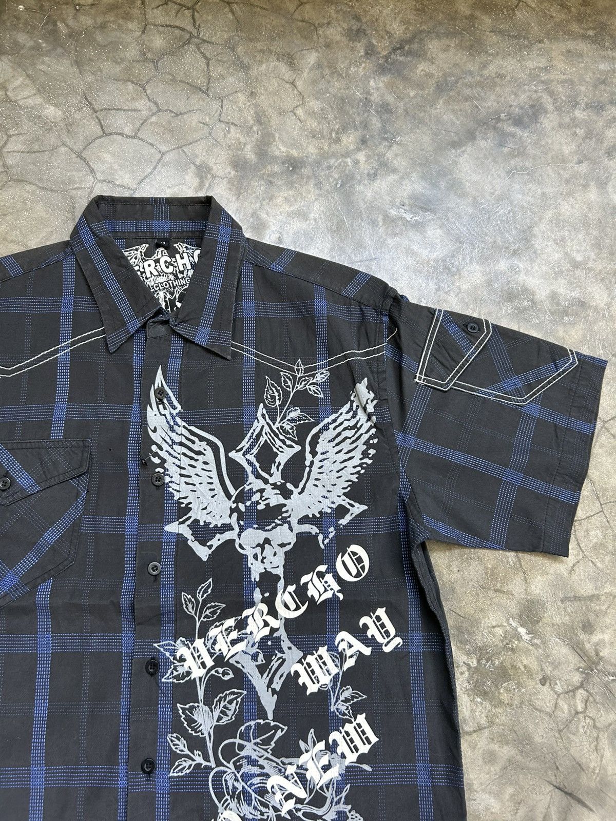 Japanese Brand 2000s Vercho Japan Punk Style Shirt Size US M / EU 48-50 / 2 - 3 Thumbnail