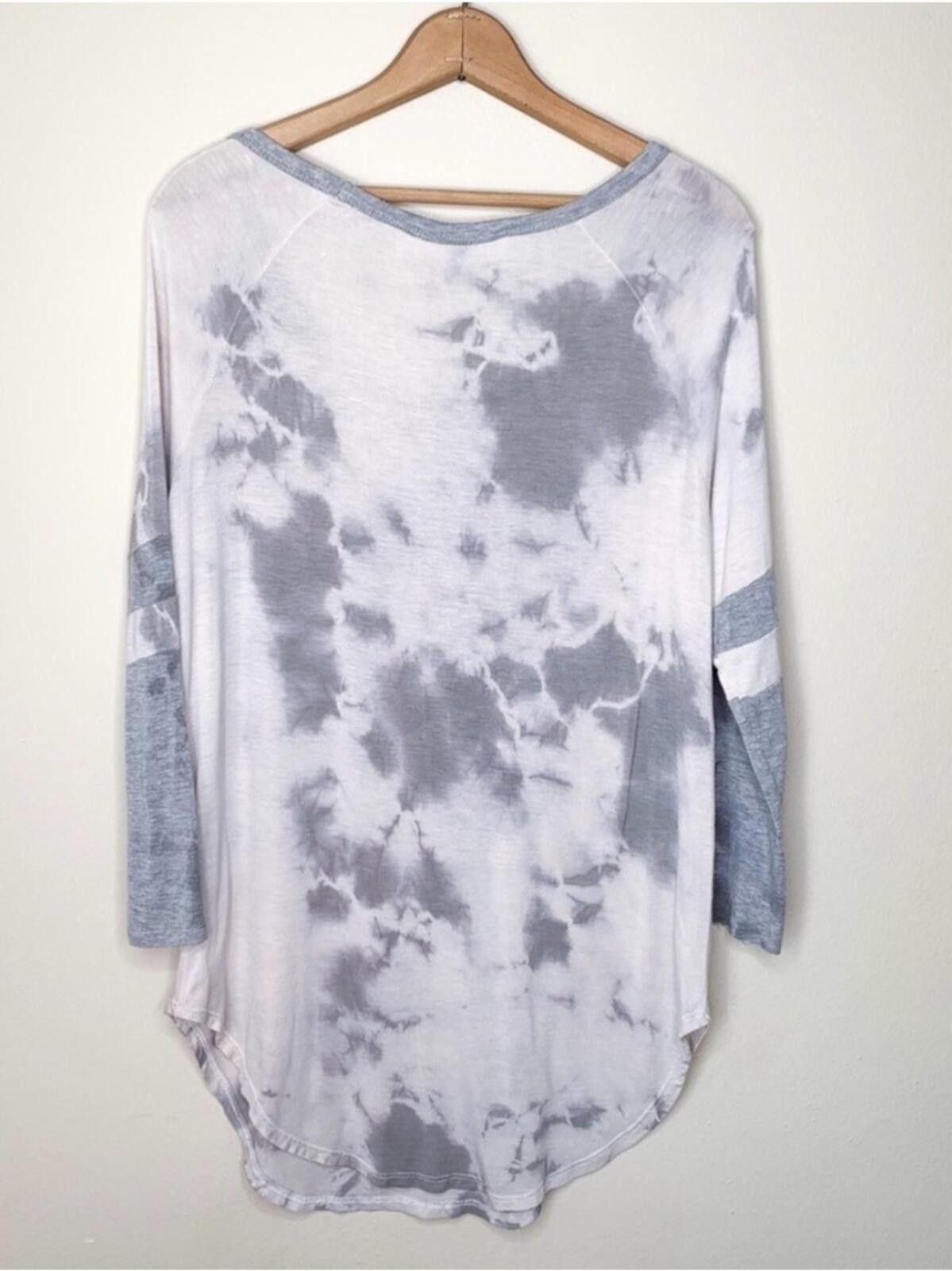 Other Vintage Havana Tie Dye Baseball Tee, gray & white Size M / US 6-8 / IT 42-44 - 2 Thumbnail