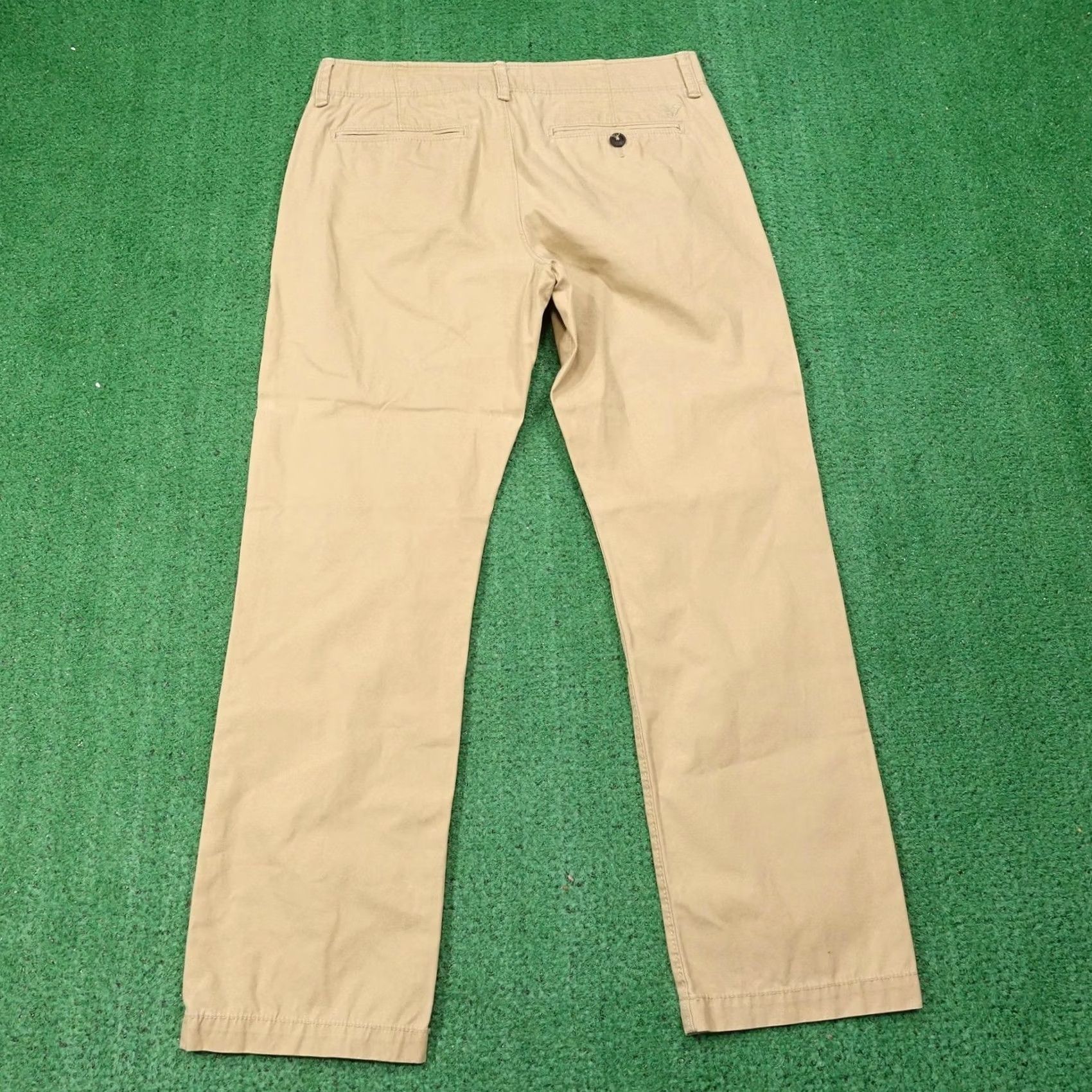 American Eagle Outfitters American Eagle Outfitters Chino Pants Mens 32x32 Original Straight Beige 5-Pocket Logo Casual Business Mens Size US 32 / EU 48 - 4 Thumbnail