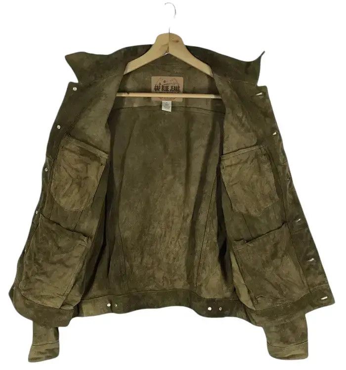 Gap Vintage Gap Season Feb 00 Cow Split Leather Jackets Size US M / EU 48-50 / 2 - 2 Thumbnail