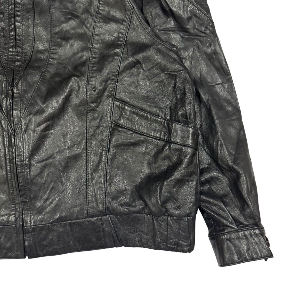Kadoya Vtg🔥Kosmick Ridding Leather Jacket Made In Spain Size L Size US L / EU 52-54 / 3 - 10 Thumbnail