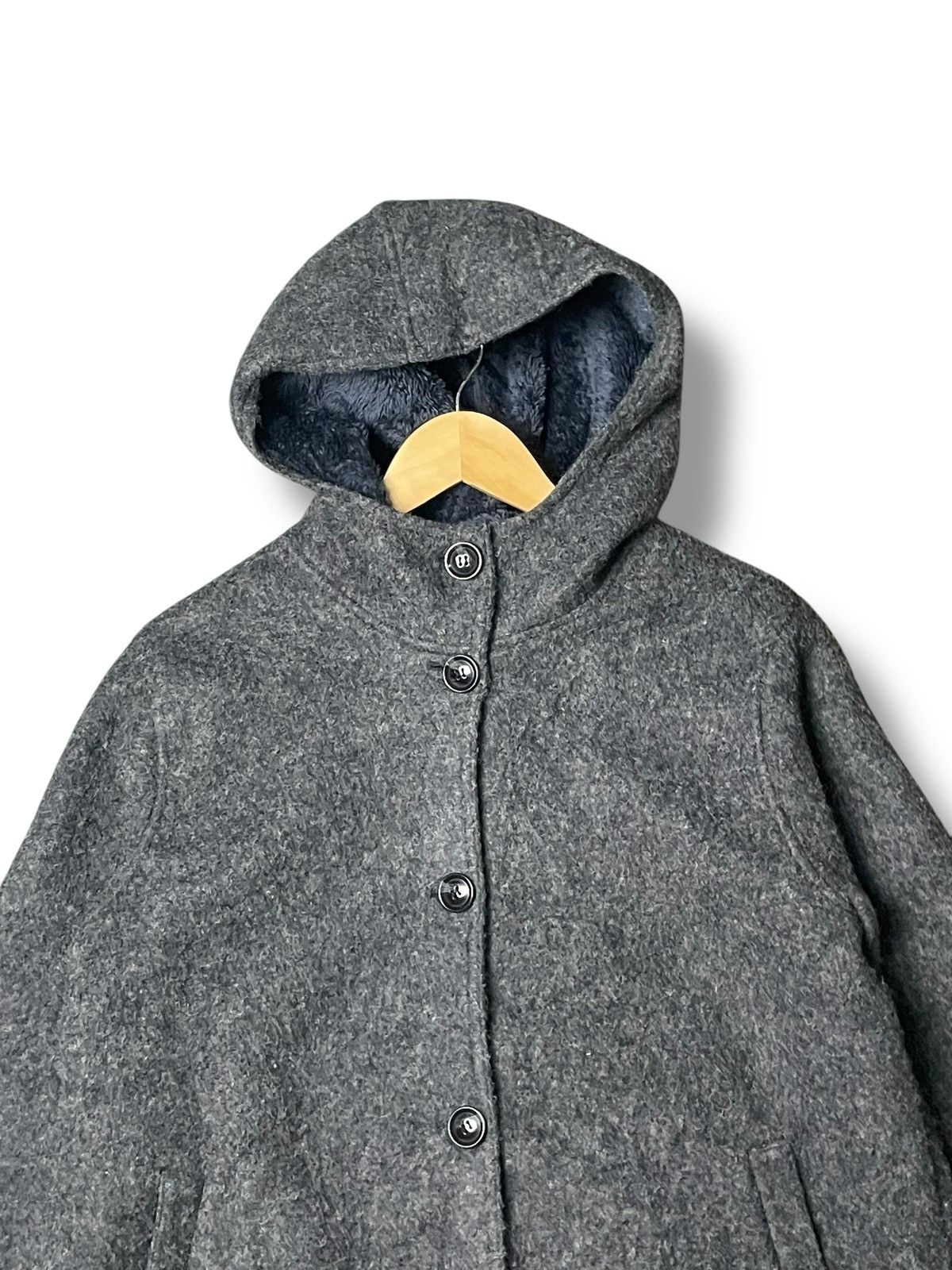 Japanese Brand × Vintage Graceful Days Japanese Hooded Wool Coat (52) Size US L / EU 52-54 / 3 - 4 Thumbnail