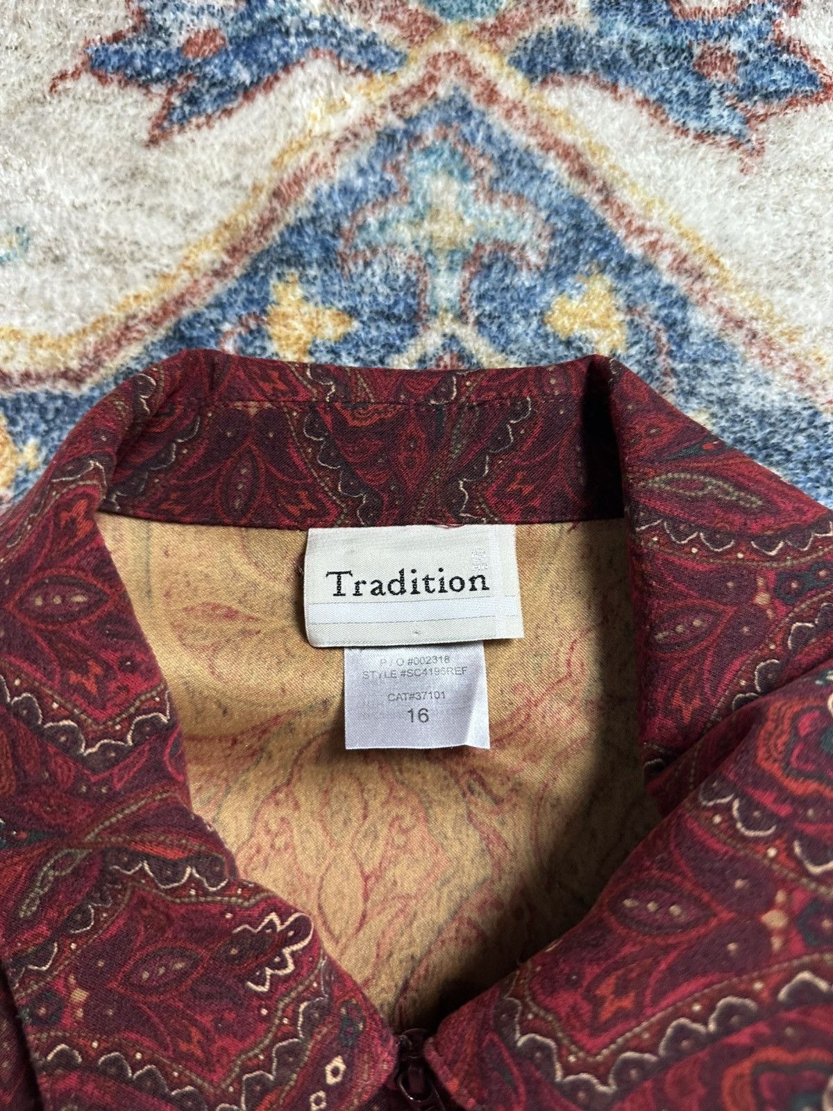 Vintage Vintage Tradition Paisley Zip-up Light Jacket Large Size L / US 10 / IT 46 - 3 Thumbnail