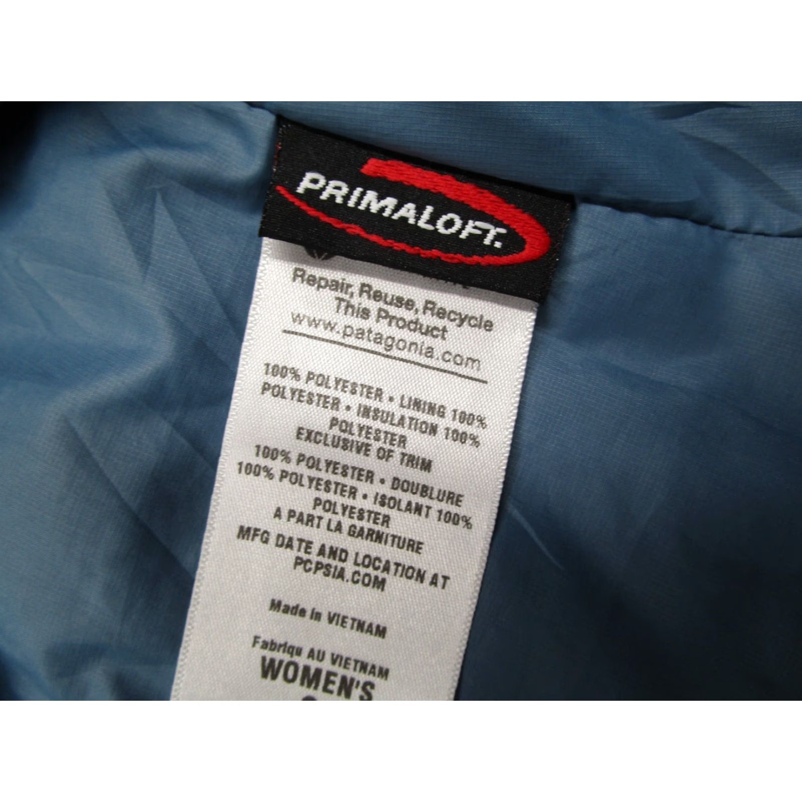Patagonia PATAGONIA Vest Womens Small Blue Nano Puff Full Zip Primaloft Insulated Lightweight Quilted 2010s Bohemian Nature Outdoor City Classic Puffer Size S / US 4 / IT 40 - 4 Thumbnail