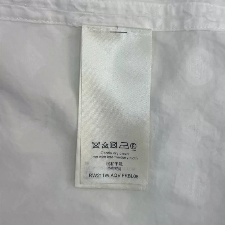 Louis Vuitton Louis Vuitton White short sleeve shirt with dark lines and Size XS / US 0-2 / IT 36-38 - 6 Thumbnail