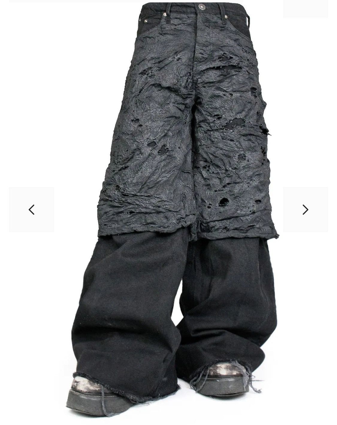 Pradox Paris BIG BAGGY BLACK DENIM us30