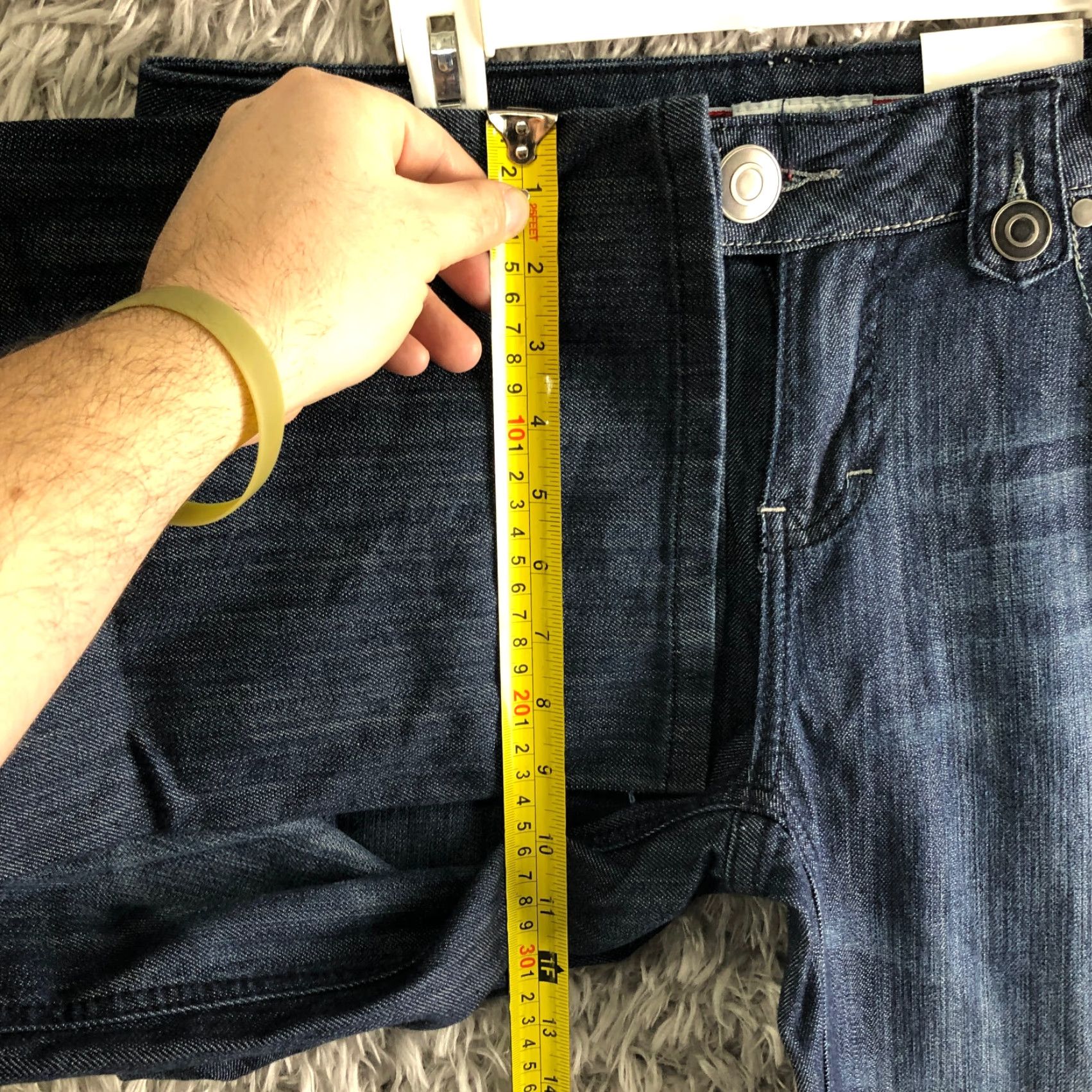Vintage Fashion Bug Jeans Bootcut Denim Blue Size 8 Womens Regular Mid Rise 31in Inseam 5-Pocket Comfort Button Zipper Logo Belt Loops Pocketed NWT Size 30" / US 8 / IT 44 - 4 Thumbnail