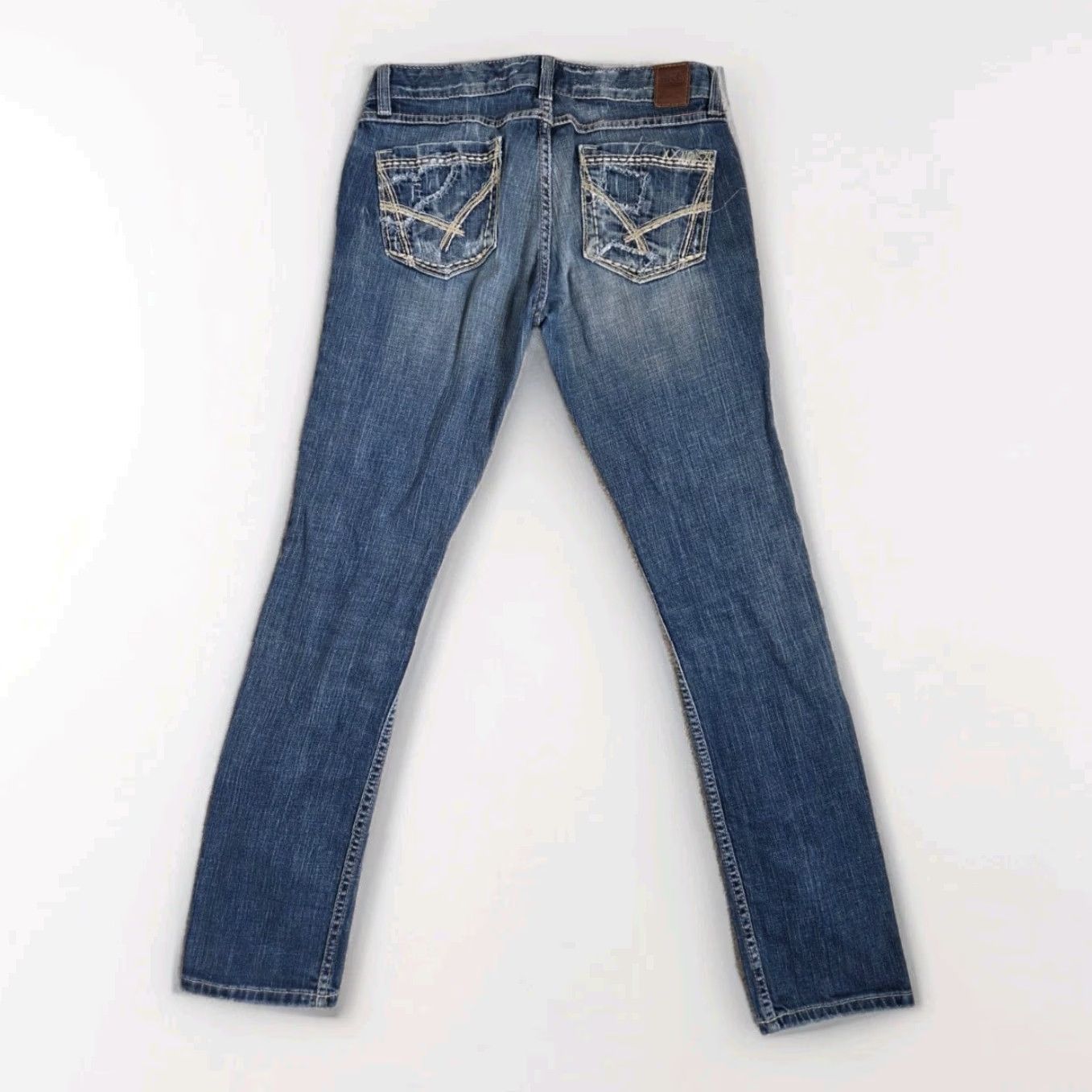 BKE BKE Jeans Women 29x31.5 Madison Skinny Boot Distressed Stretch Denim Low Rise Size 29" - 2 Thumbnail
