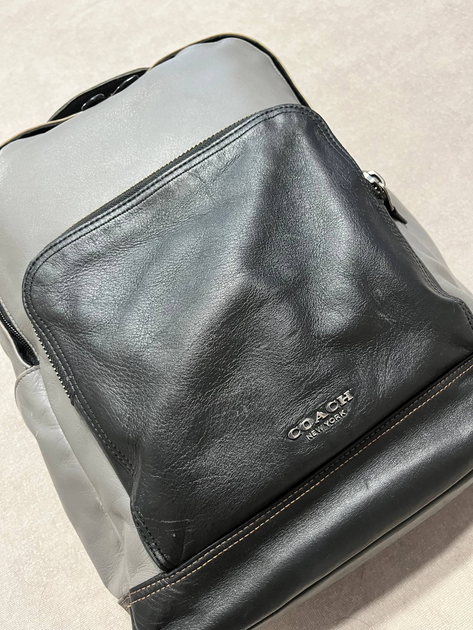Coach Rare Coach Leather Back Pack Bag Mens Black Vintage Luxury Size ONE SIZE - 2 Thumbnail