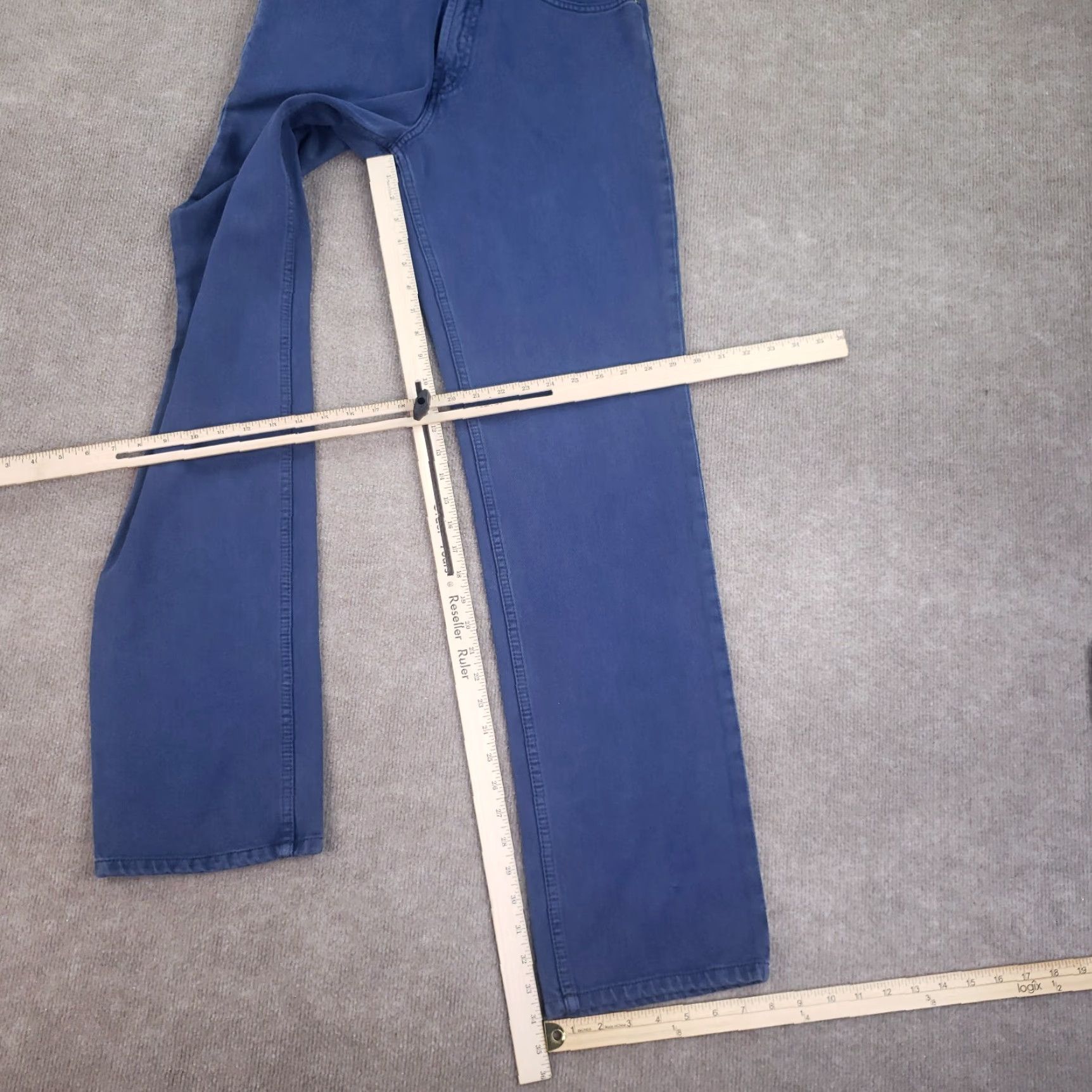 Vintage Hugo Boss Blue Chino Pants Men 30x34 Straight Leg Stretch Size US 30 / EU 46 - 2 Thumbnail