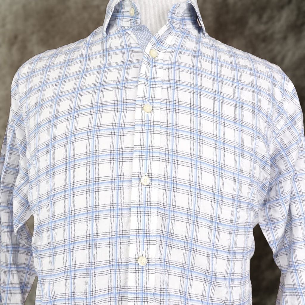 Vintage VINTAGE Thomas Dean Mens Dress Shirt Long Sleeve Plaid Button-Down Collared Size L Size 42R - 1 Thumbnail