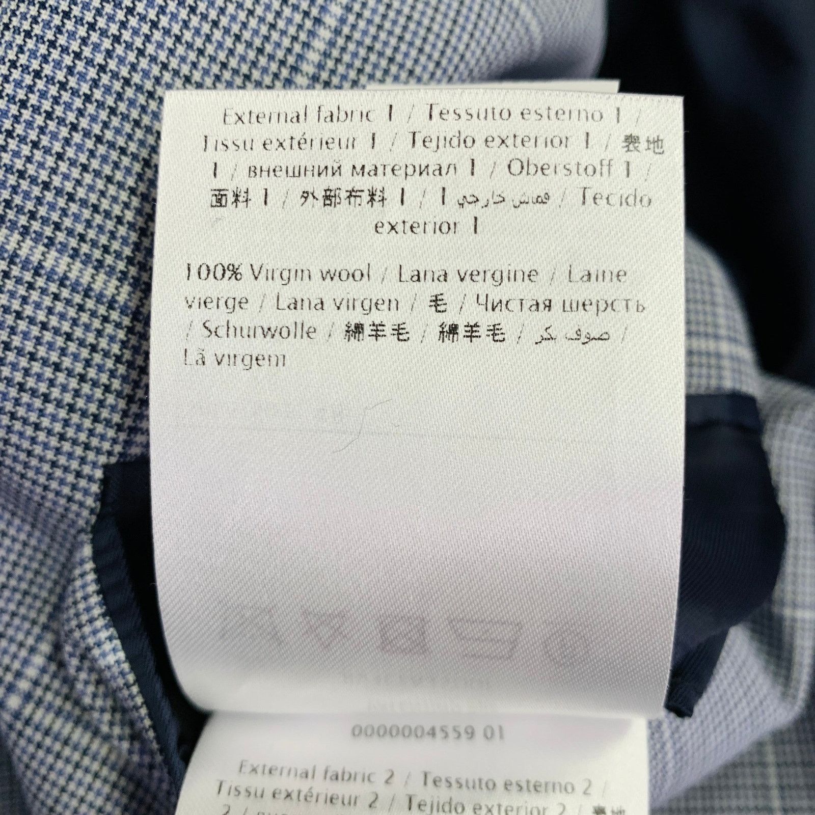 Valentino VALENTINO Size 38 Blue Grey Plaid Wool Notch Lapel Suit Size 38R - 12 Thumbnail