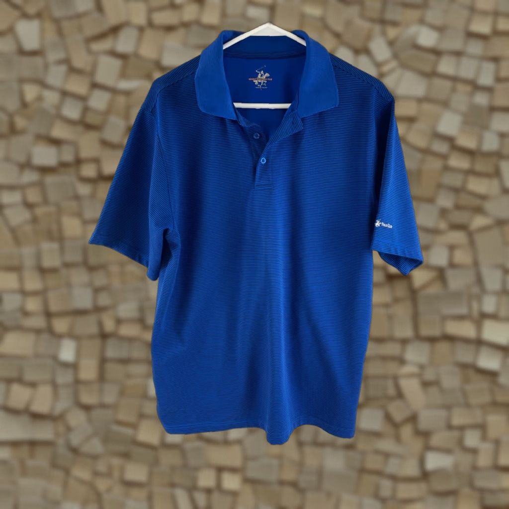 Beverly Hills Polo Club Beverly Hills Polo Club Shirt Men's L Black Blue Striped Short Sleeve Polo Shirt Size US L / EU 52-54 / 3 - 1 Thumbnail