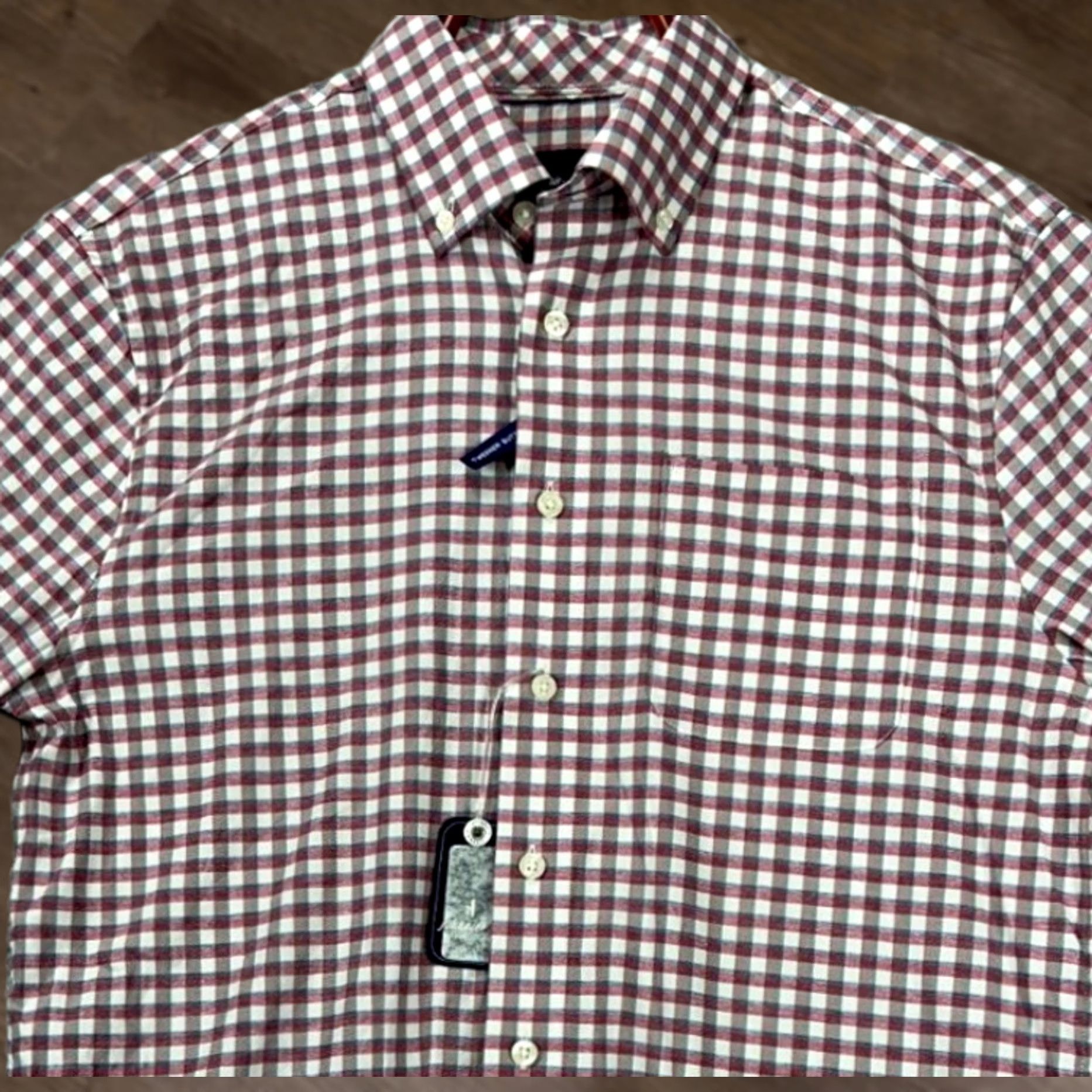 johnnie-O Johnnie-O Mead Performance Shirt Mens Small Red Plaid Nylon Blend Button-Up Size US S / EU 44-46 / 1 - 1 Thumbnail