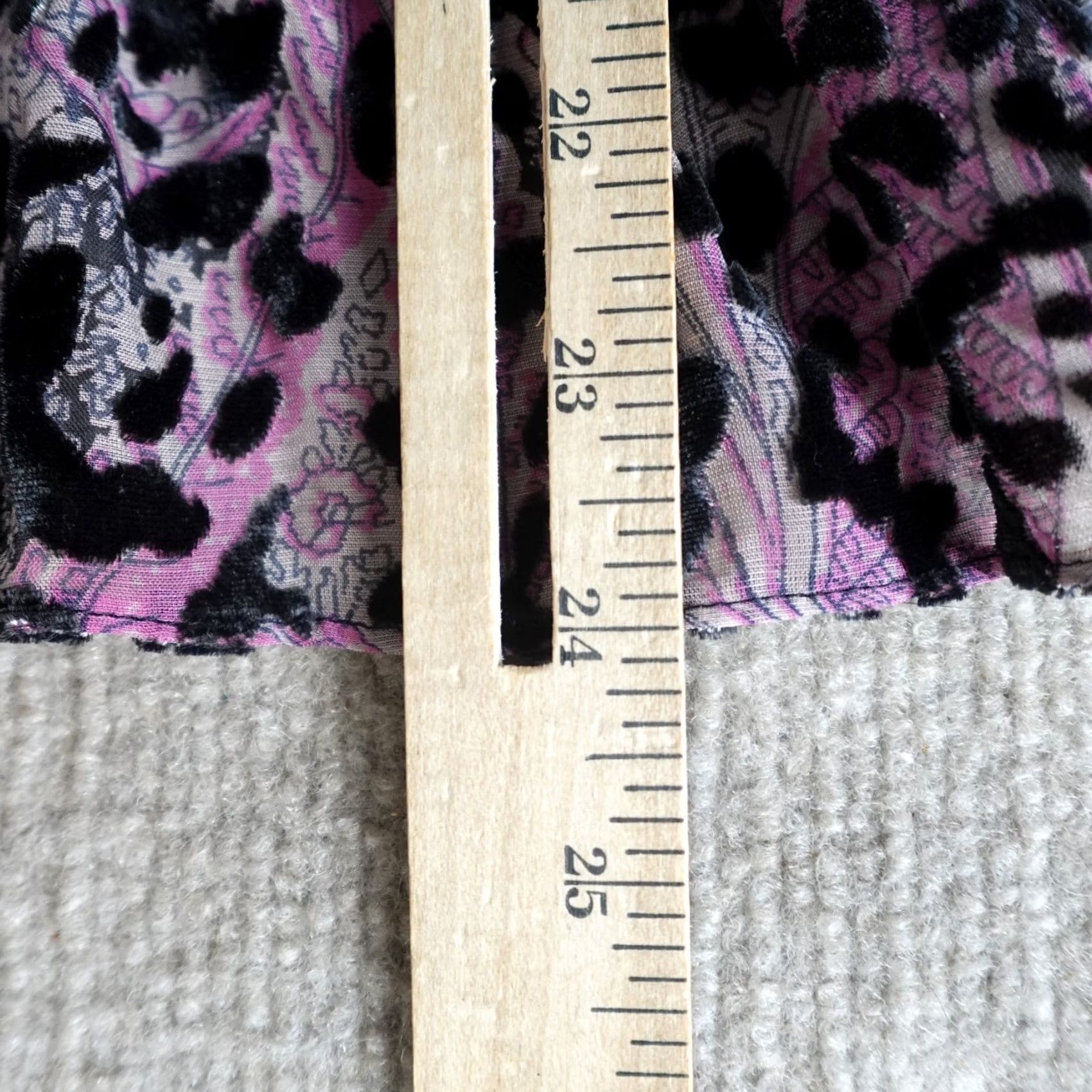 Zadig & Voltaire Zadig & Voltaire Womens Top L Purple Black Tori Velours Devore Leopard Print Silk Viscose Casual Tank Long Sleeve Round Neck Velvet Animal Print 90s? Size L / US 10 / IT 46 - 5 Thumbnail