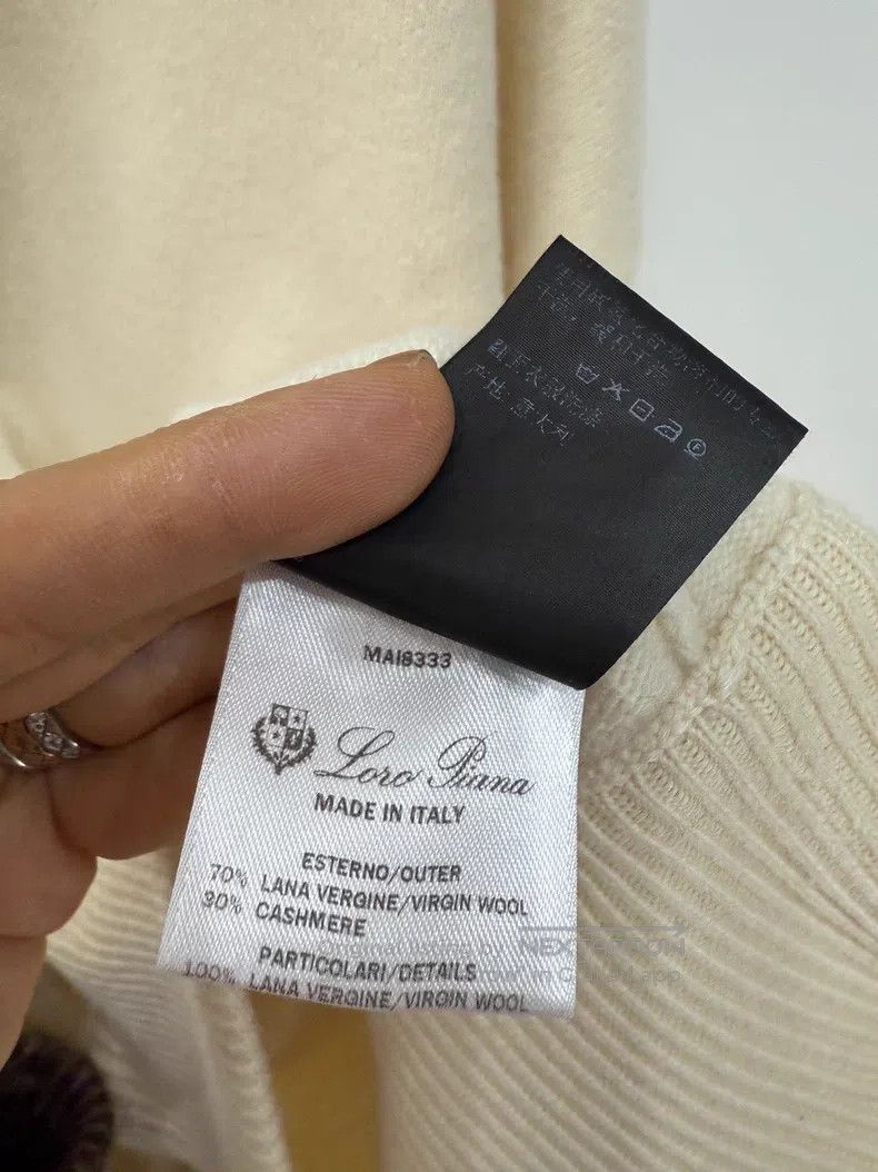 Loro Piana Loro Piana Cream White Cashmere and Goat Cashmere Knit Swe Size US M / EU 48-50 / 2 - 6 Thumbnail