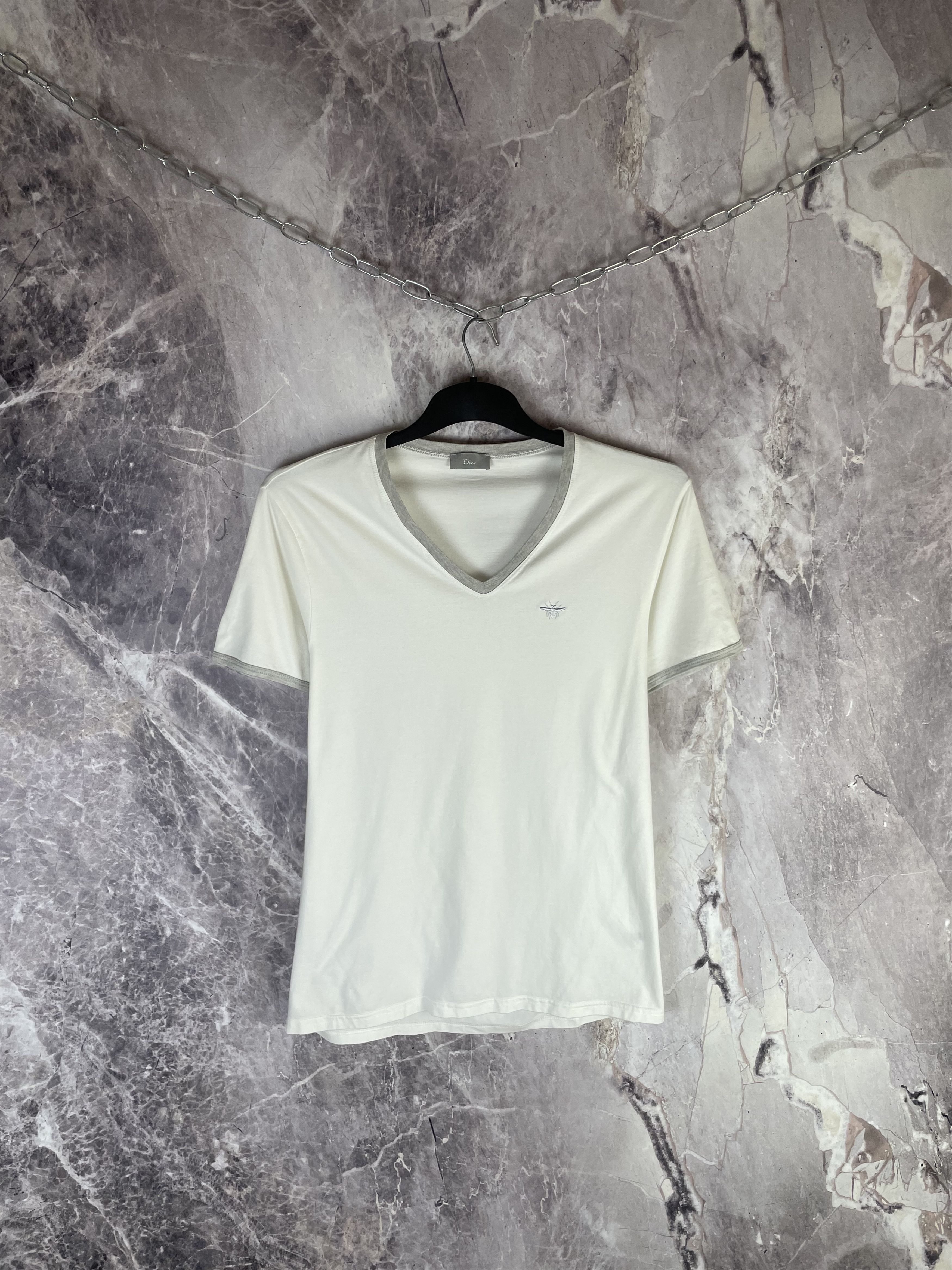 Dior × Hedi Slimane dior homme v-neck tee | Grailed