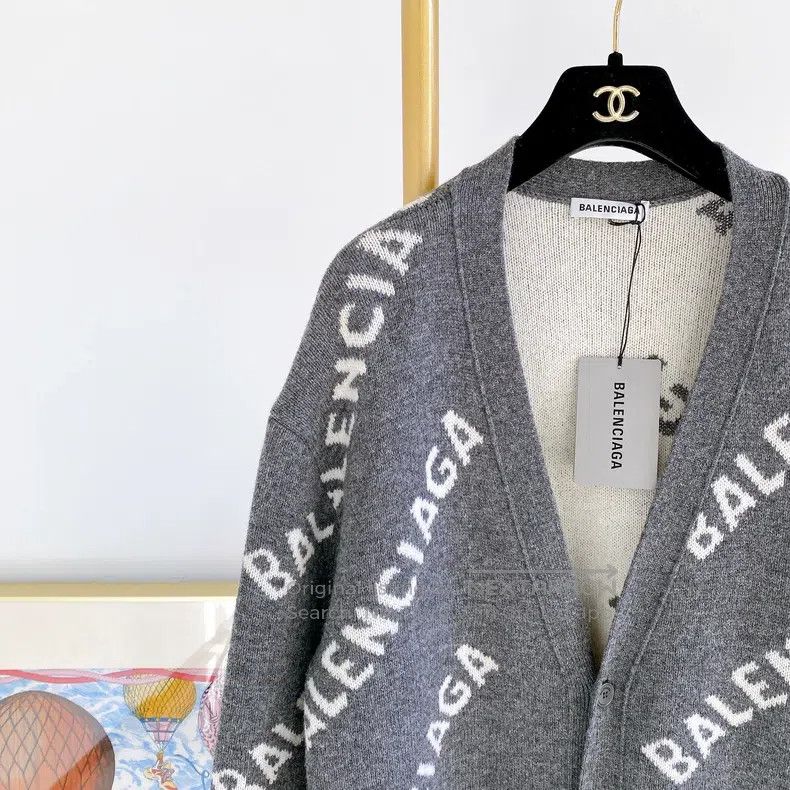 Balenciaga Balenciaga Gray Logo-Embellished Jacket Size US M / EU 48-50 / 2 - 3 Thumbnail