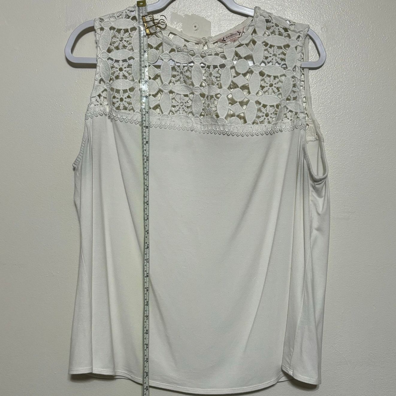 Nanette Lepore Nanette Lepore Ivory Crocheted Lace Sleeveless Top Size 1X Size XXL / US 16-18 / IT 52-54 - 3 Thumbnail
