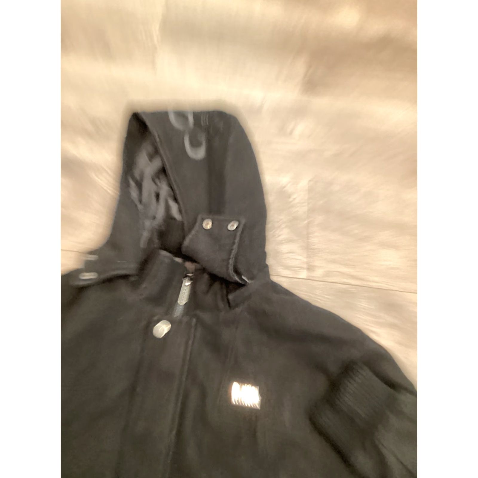 Coogi COOGI Jacket Wool Blend Black Removable Hood Coat Mid-Length XL Men Zip Snap Pockets Classic 90s Style Large Coat? Size US XL / EU 56 / 4 - 3 Thumbnail