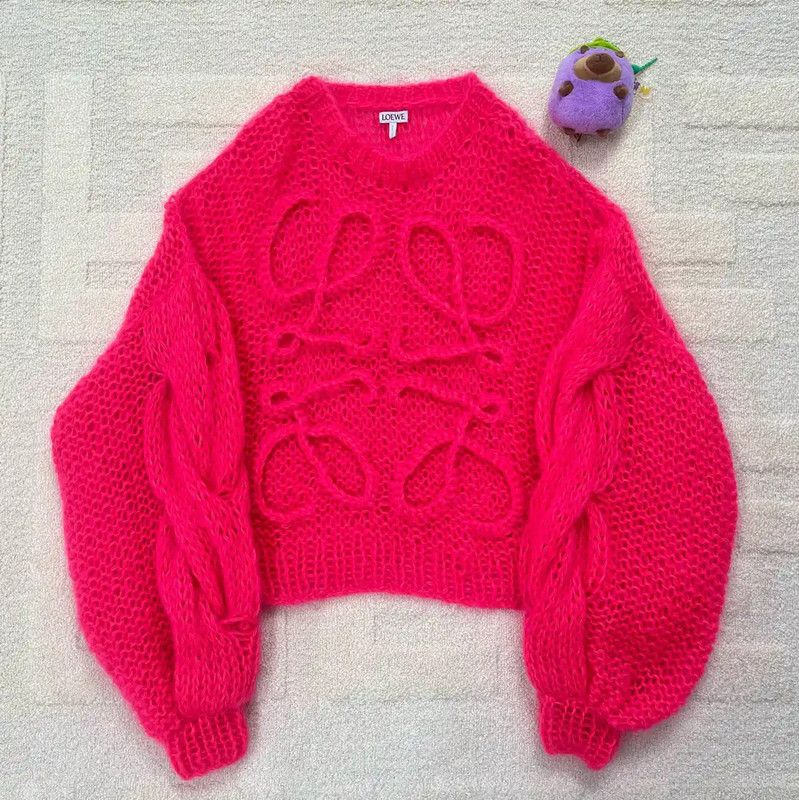 Loewe Pink Knit Sweater for Women 0089