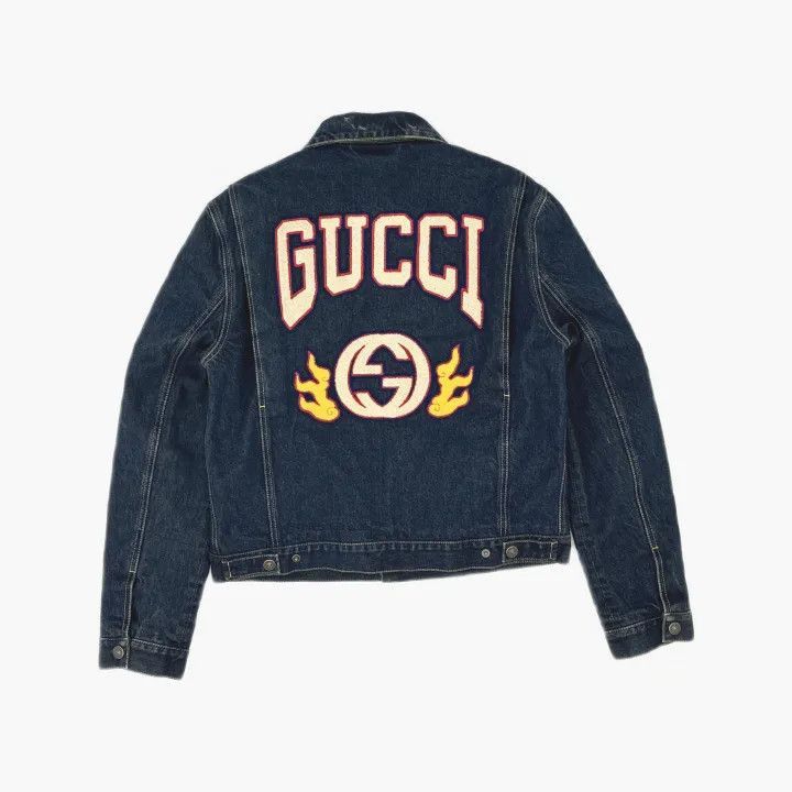 Gucci Gucci Denim Studded Jacket Panther Blind for Love