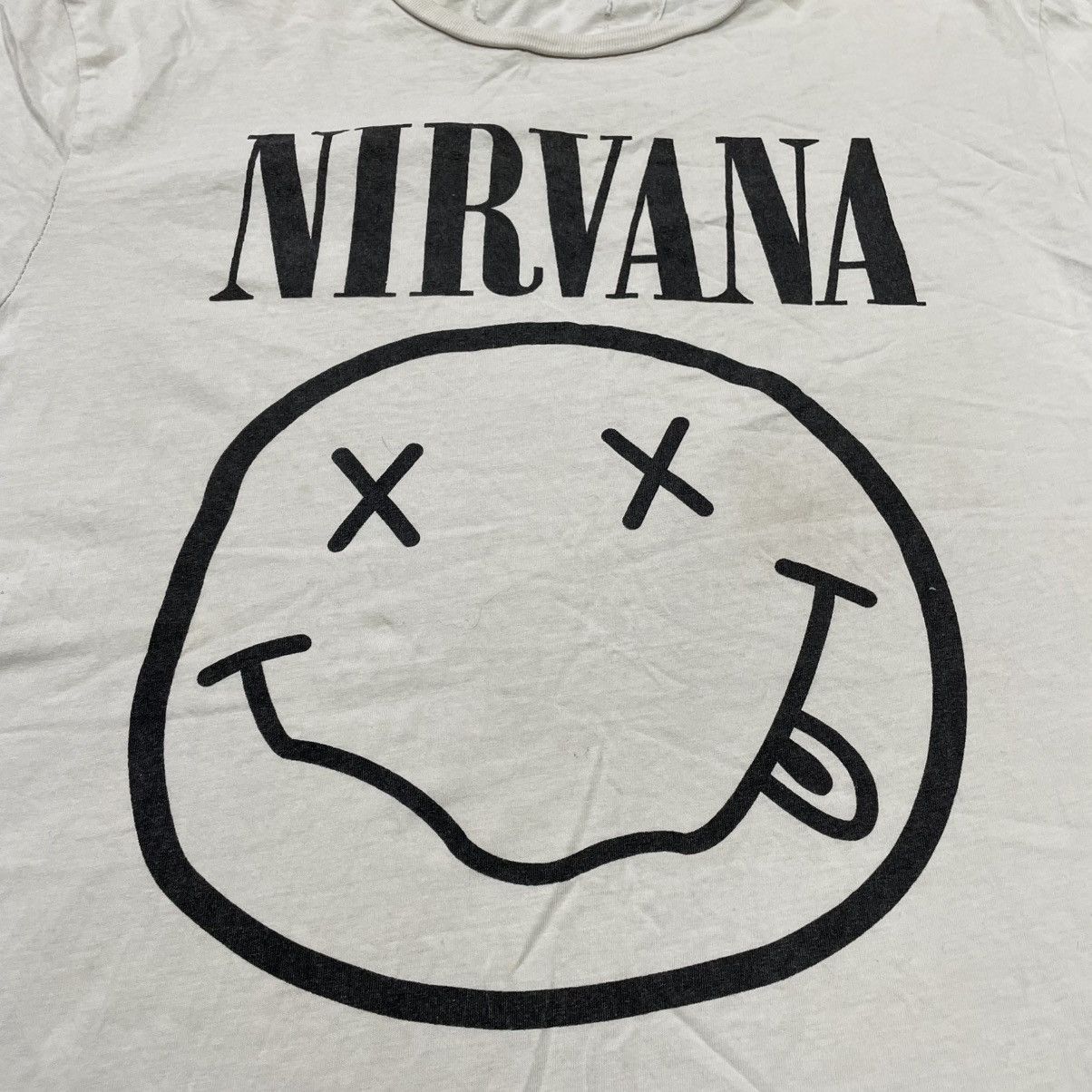 Band Tees vintage y2k Nirvana Tour rock goth vamp horror face opium Size US M / EU 48-50 / 2 - 4 Thumbnail