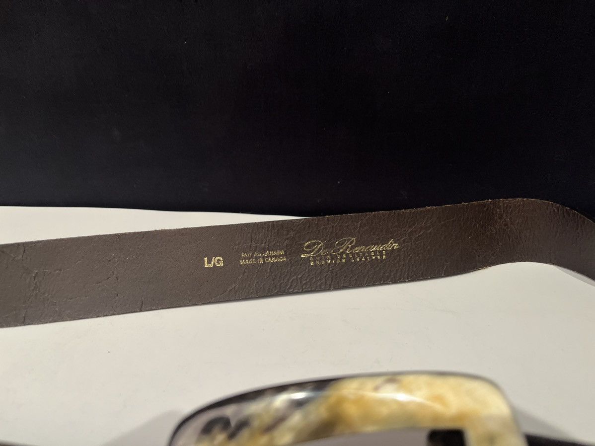 Vintage De Renaudin Large Horn Rectangle Buckle Belt Rhinestones Size ONE SIZE - 5 Thumbnail