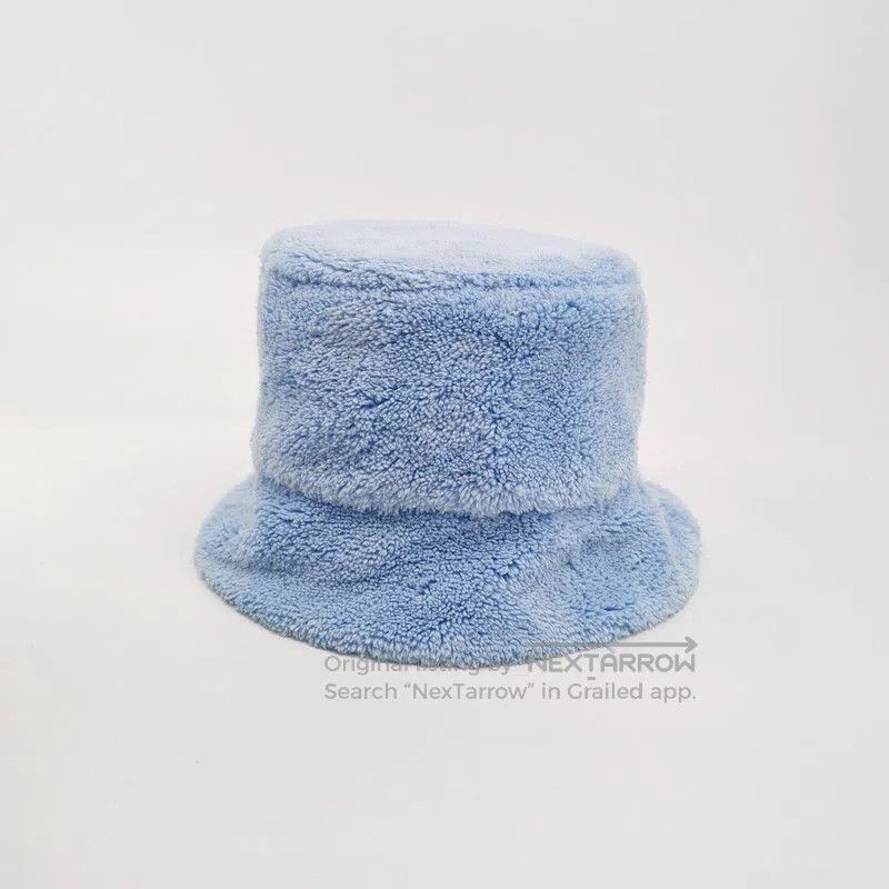 Prada Prada Plush Fleece Bucket Hat with Logo. Size ONE SIZE - 3 Thumbnail