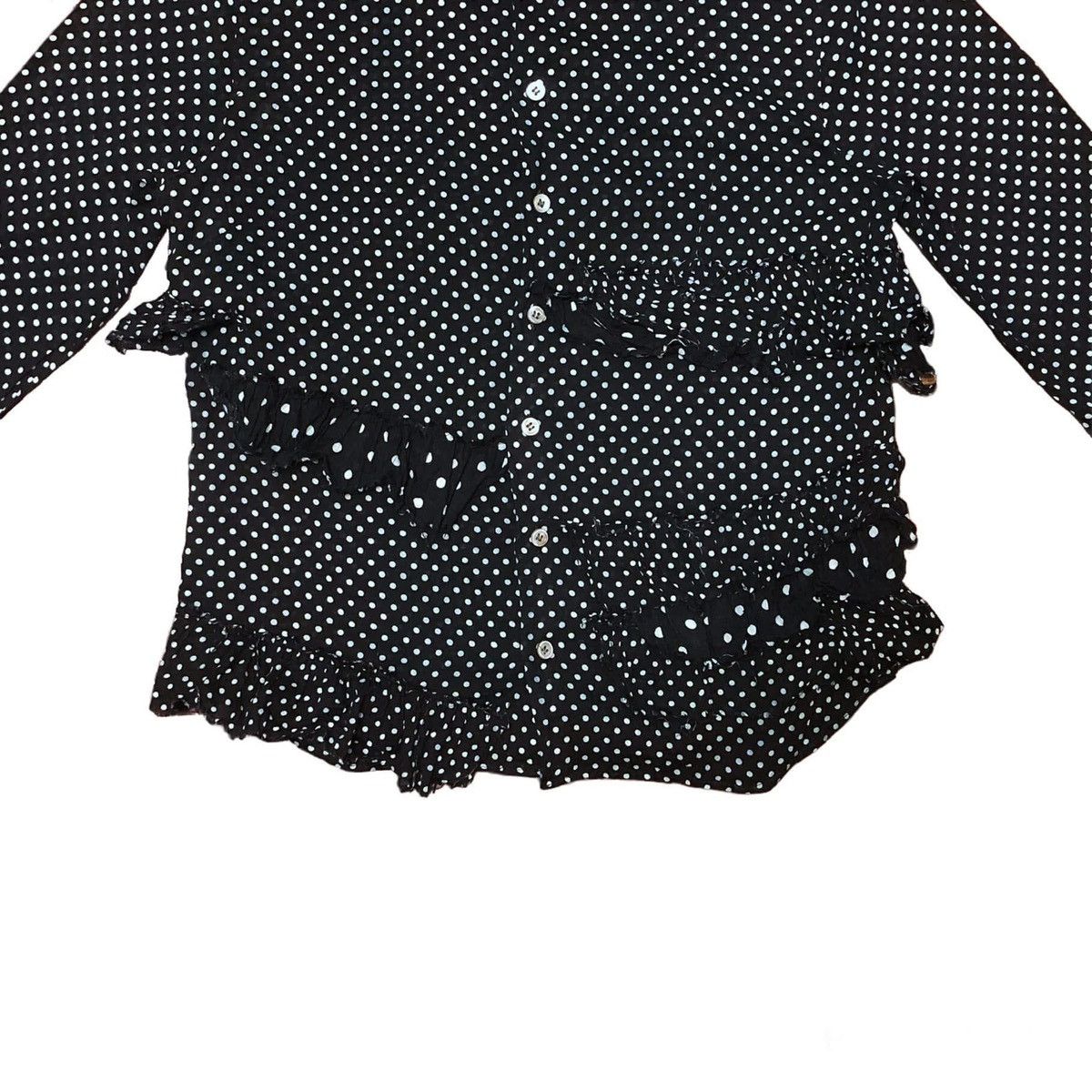 Designer × Issey Miyake × Sunao Kuwahara VTG SUNAOKUWAHARA POLKA DOTS BUTTON UP SHIRT Size M / US 6-8 / IT 42-44 - 4 Thumbnail