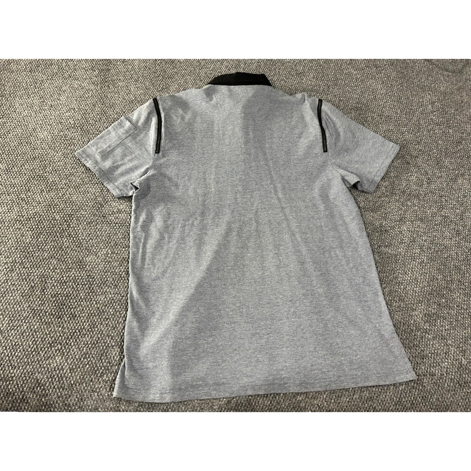 Sean John SEAN JOHN Polo Shirt Mens 3XL Gray Contrast Collar Zip Pocket Short Sleeve Polo Mens 3XL Gray Size US XXL / EU 58 / 5 - 5 Thumbnail