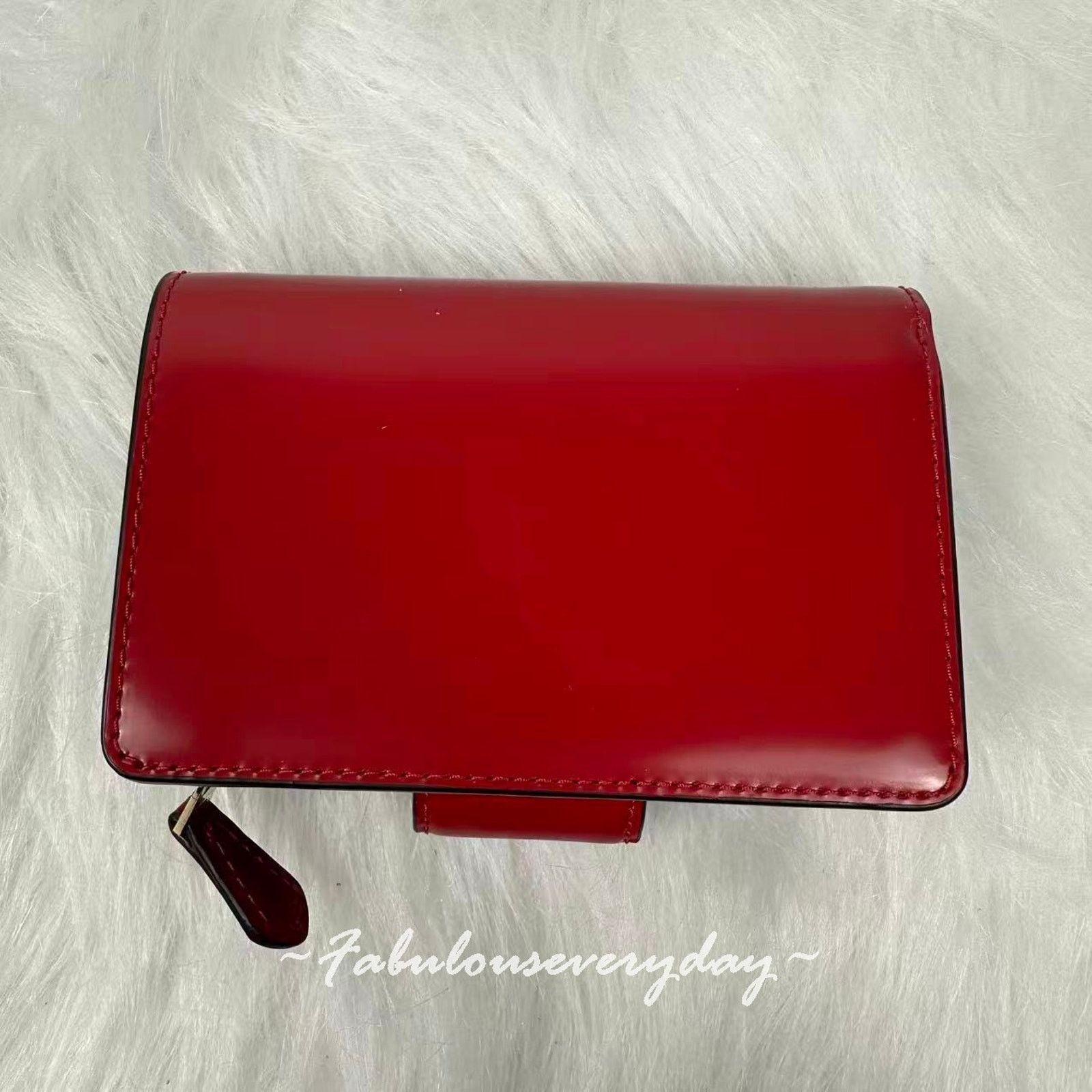 Coach Coach Medium Corner Zip Wallet In Leather/Gold Ruby CW526 Size ONE SIZE - 3 Thumbnail