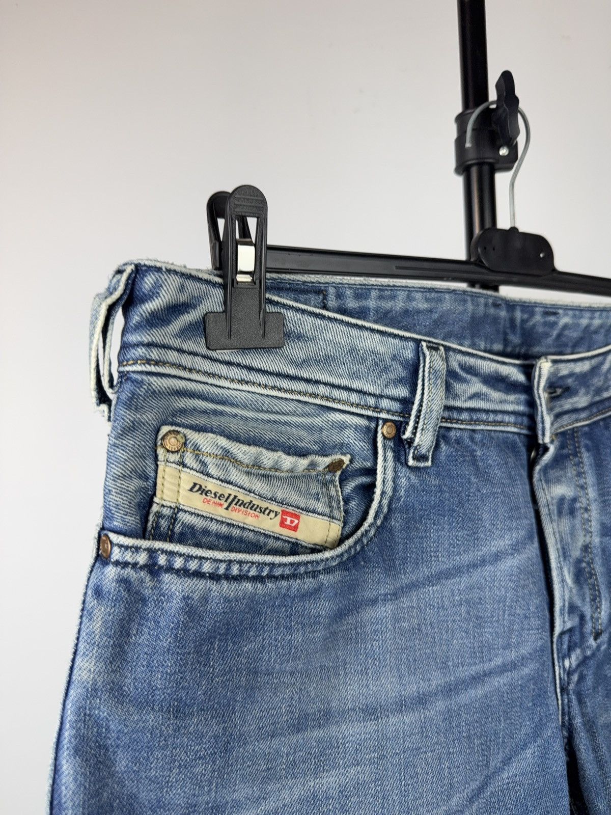 Diesel 00s Retro Diesel Zathan Cut Off Denim Shorts Y2K Vintage Size US 32 / EU 48 - 4 Thumbnail