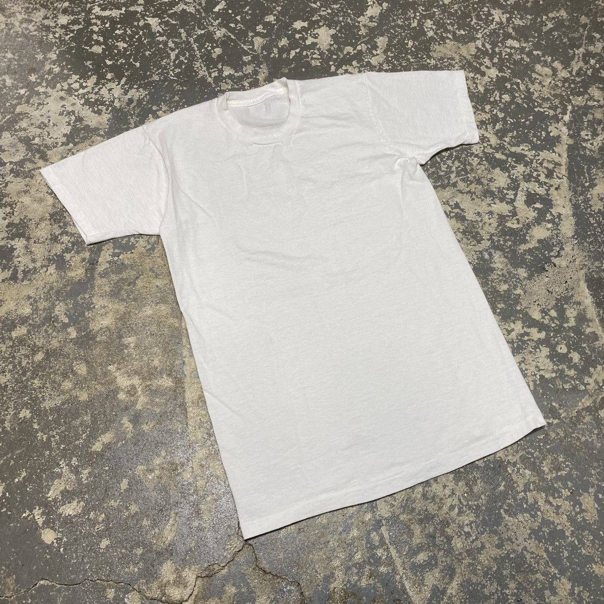 Unsound Rags × Vintage Vintage White Blank 90s Single Stitch Tshirt Size US M / EU 48-50 / 2 - 7 Thumbnail