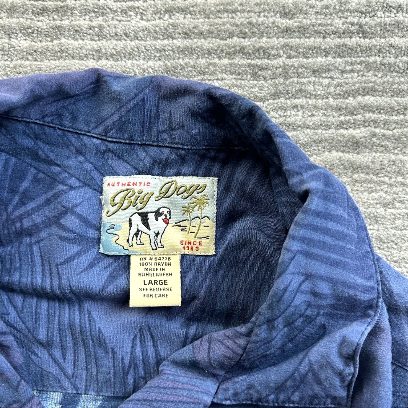 Big Dogs VINTAGE Big Dogs Shirt Mens Large Blue 5 O'clock Graphic Print Bowling Button Size US L / EU 52-54 / 3 - 5 Thumbnail