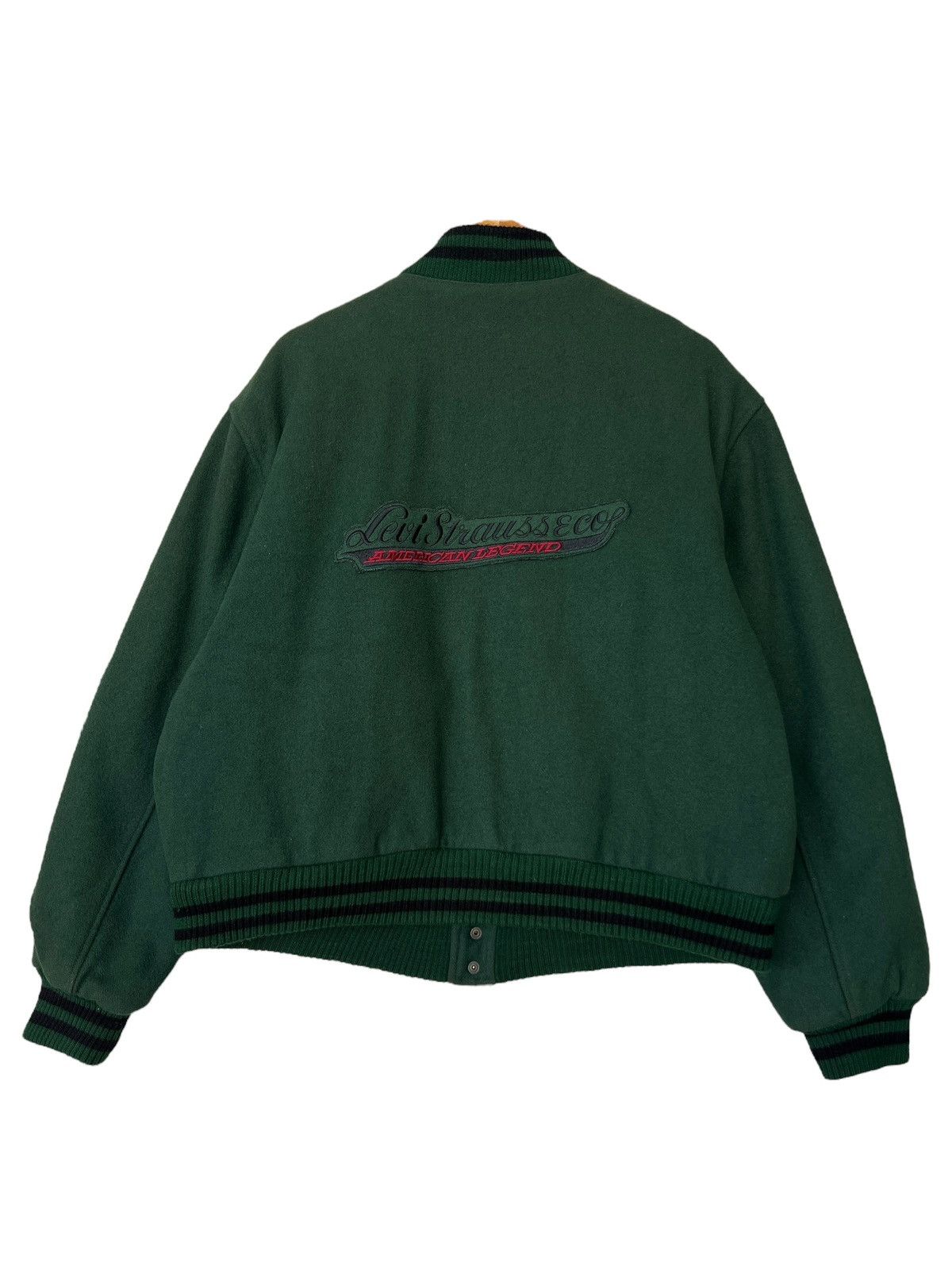 Levi's Vintage 90s Levi’s Green Varsity Jacket Size XL Size US XL / EU 56 / 4 - 1 Thumbnail
