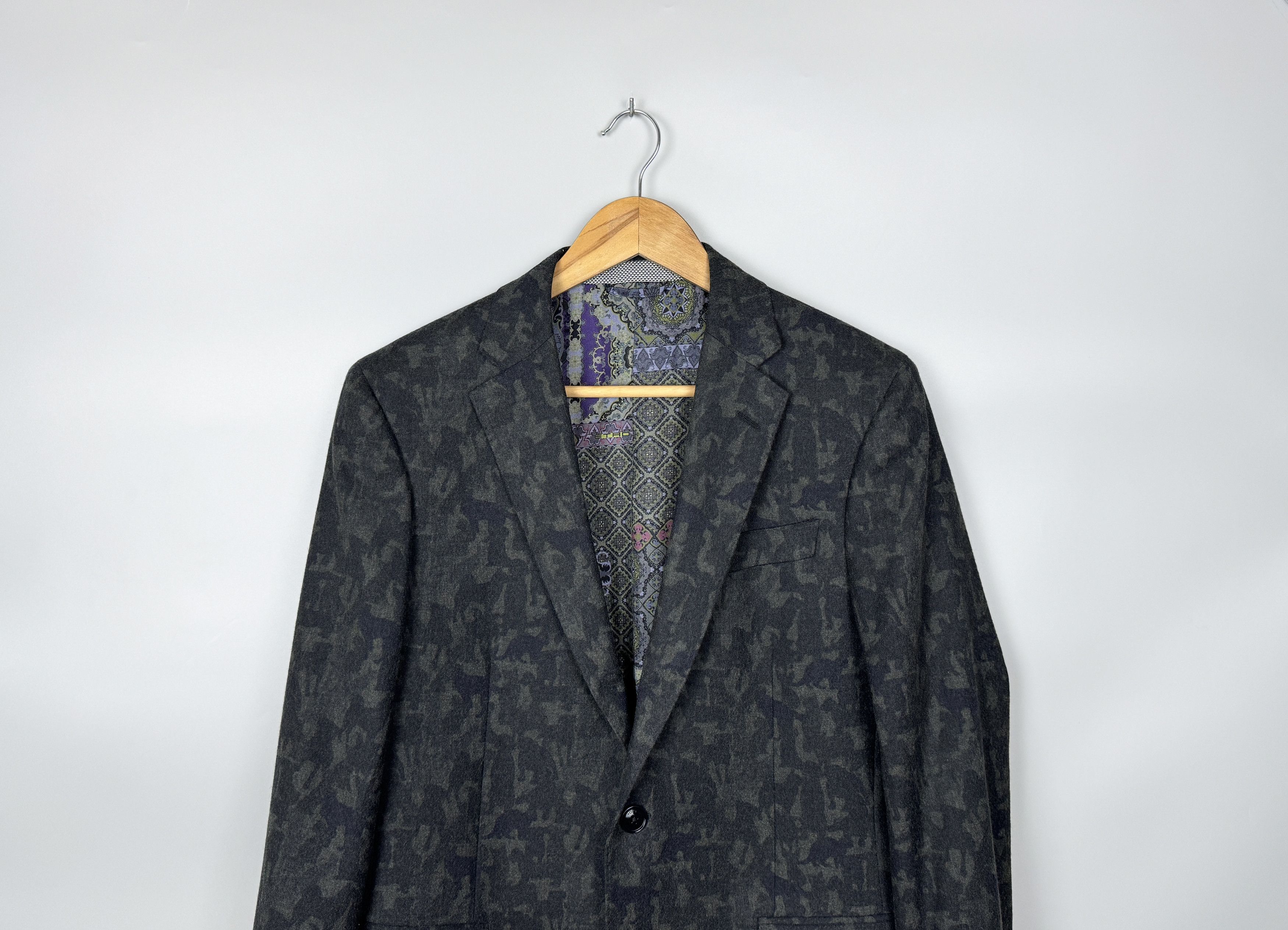 Etro ETRO Italy Wool Jacket with Silk Lining Paisley Pattern Size 38R - 2 Thumbnail