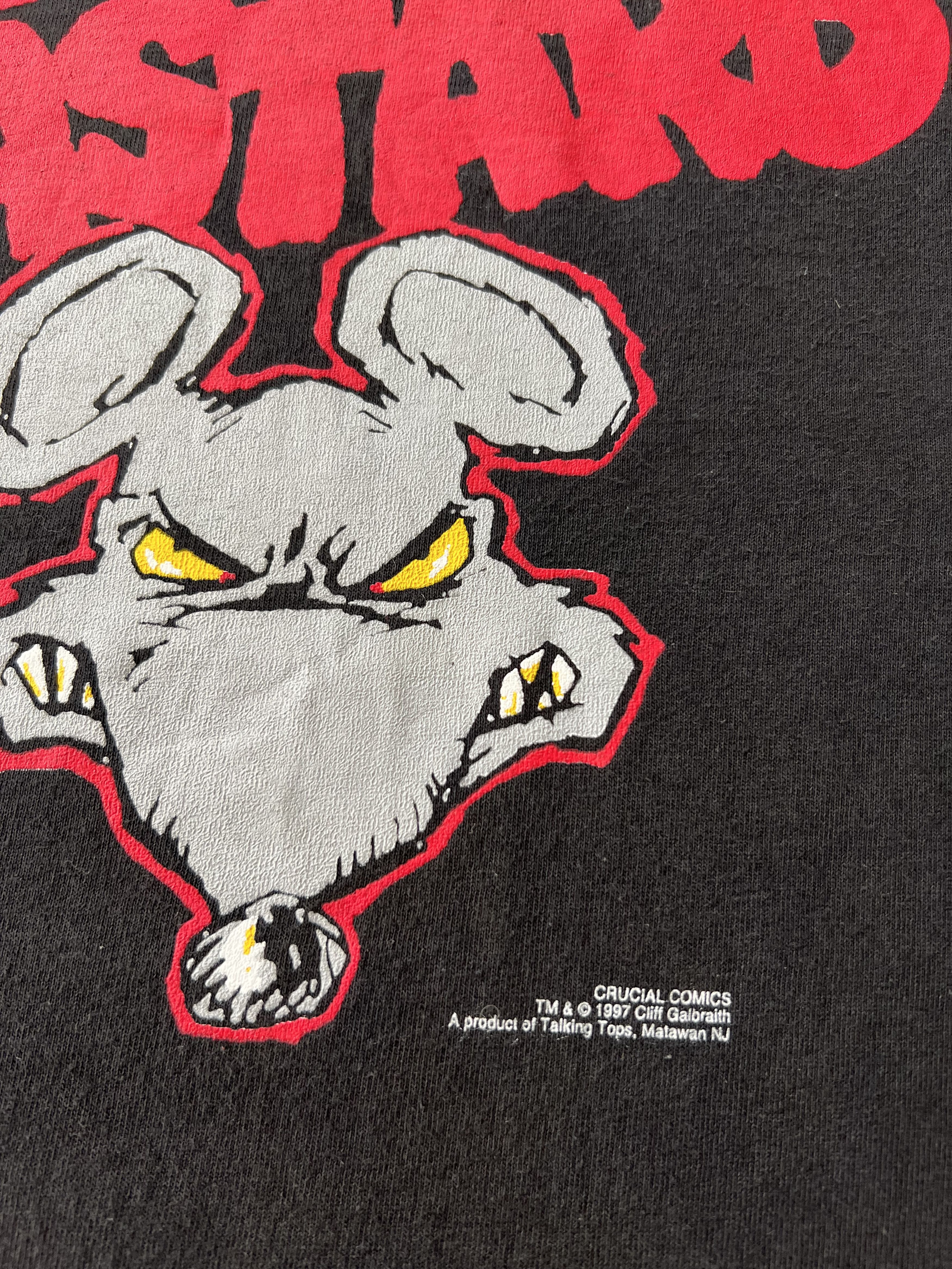 Vintage Vintage 1997 Rat Bastard Crucial Comics Cliff Galbraith Tee Size US XL / EU 56 / 4 - 5 Thumbnail
