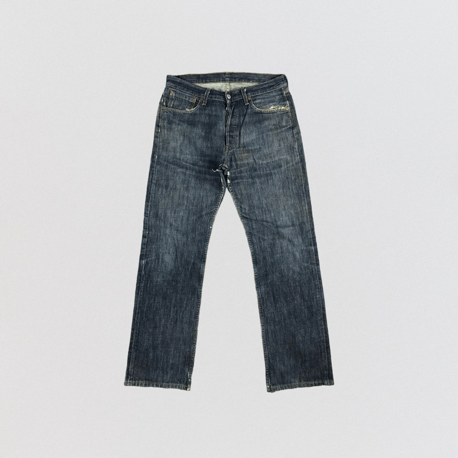 Levi's × Vintage 90s Vintage Ripped Levis 501 Jeans-JM2540 Size US 33 - 1 Thumbnail