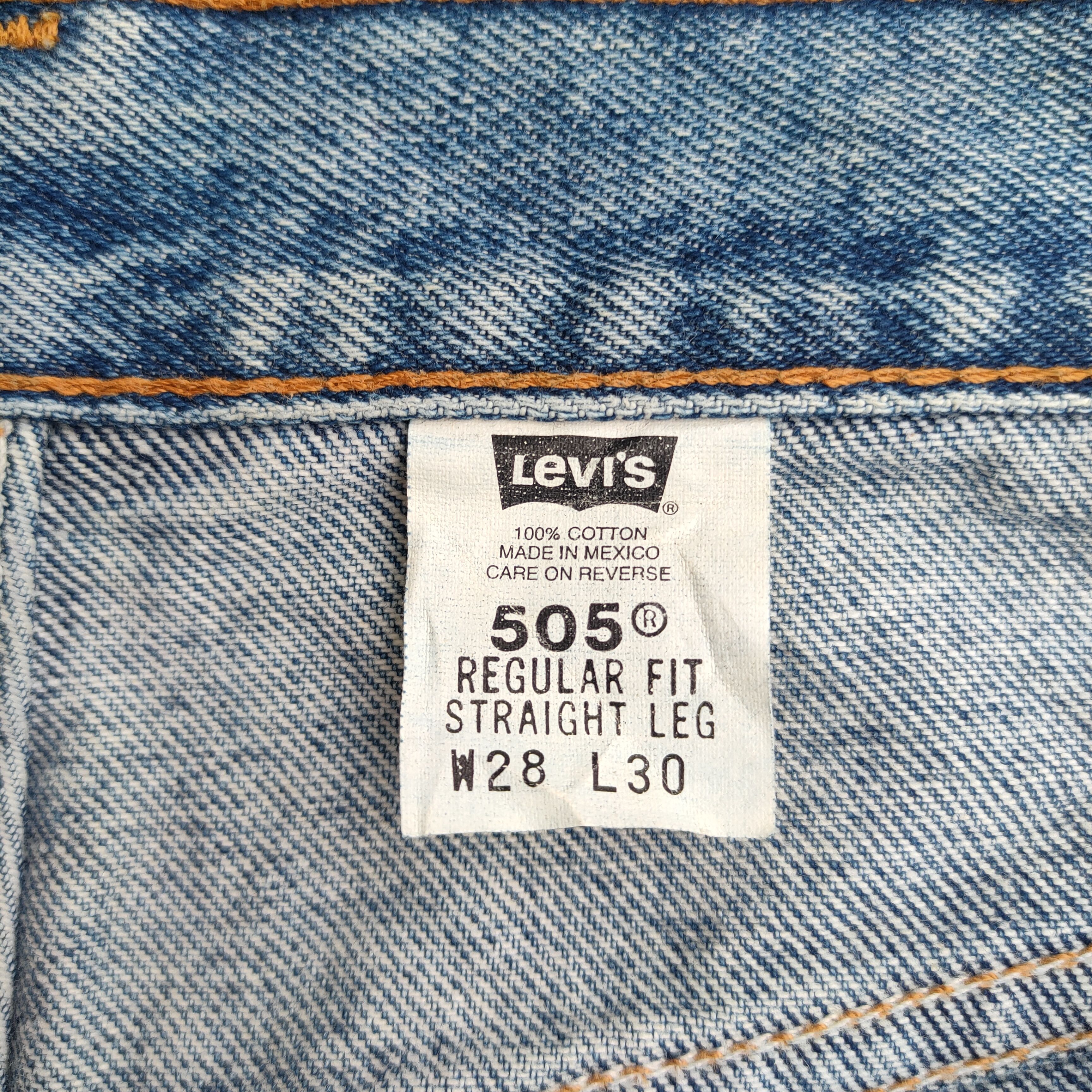 Levi's × Vintage VINTAGE LEVI'S 505 MEXICO RIPPED JEANS DENIM PANTS Size US 28 / EU 44 - 15 Thumbnail