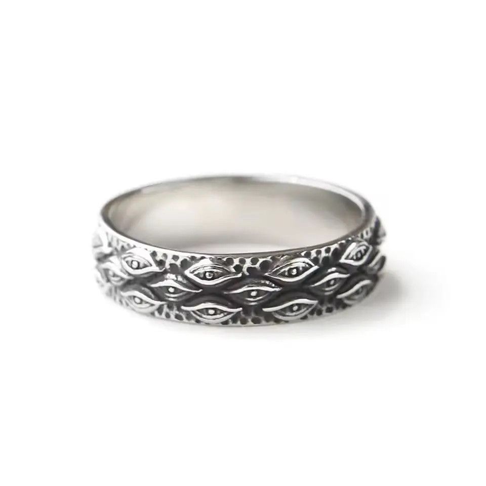 Jewelry "All-Seeing Eyes" Gothic Band Ring (Sizes 7-13) Size ONE SIZE - 5 Thumbnail