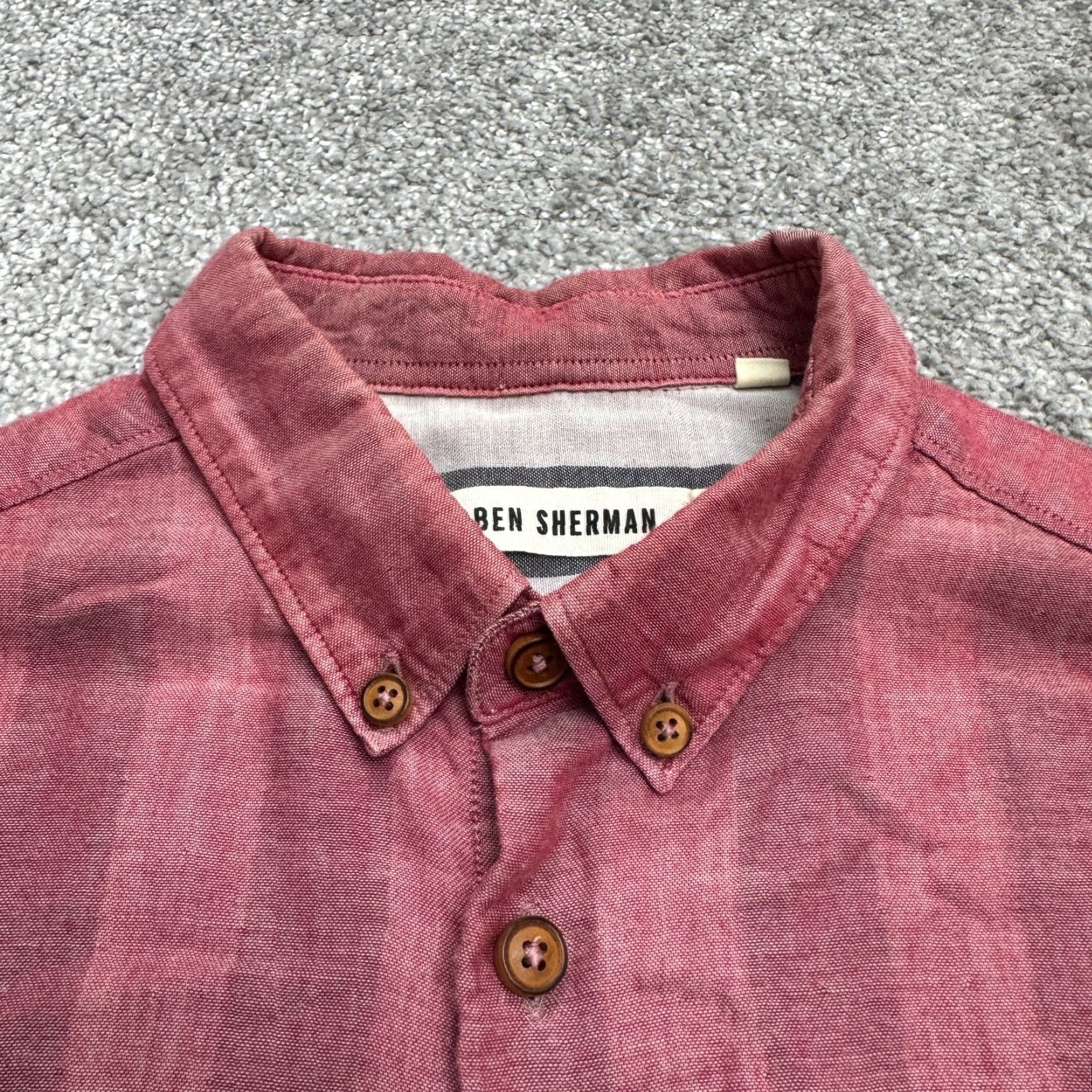 Ben Sherman VINTAGE Ben Sherman Shirt Mens XS Red Striped Cotton Short Sleeve Preppy Casual Size US XS / EU 42 / 0 - 3 Thumbnail