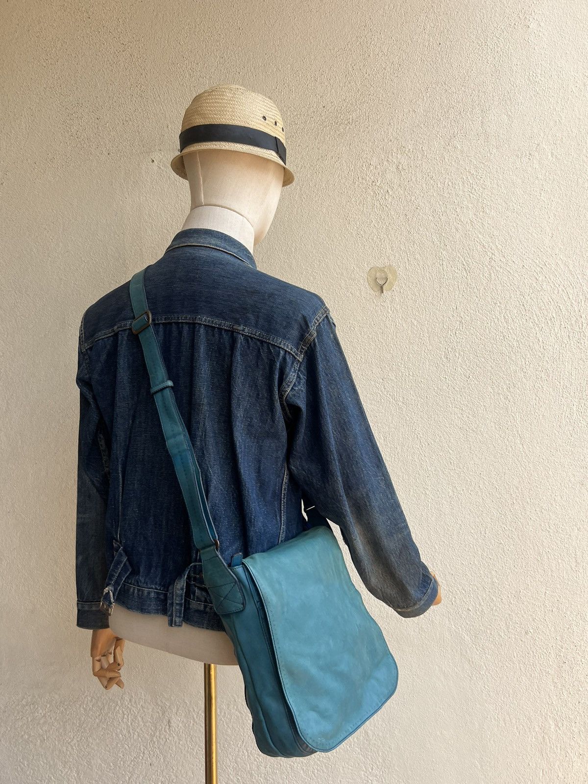 Leather Vintage Dakota Japan Black Label Faded Patina Leather Bag Size ONE SIZE - 3 Thumbnail
