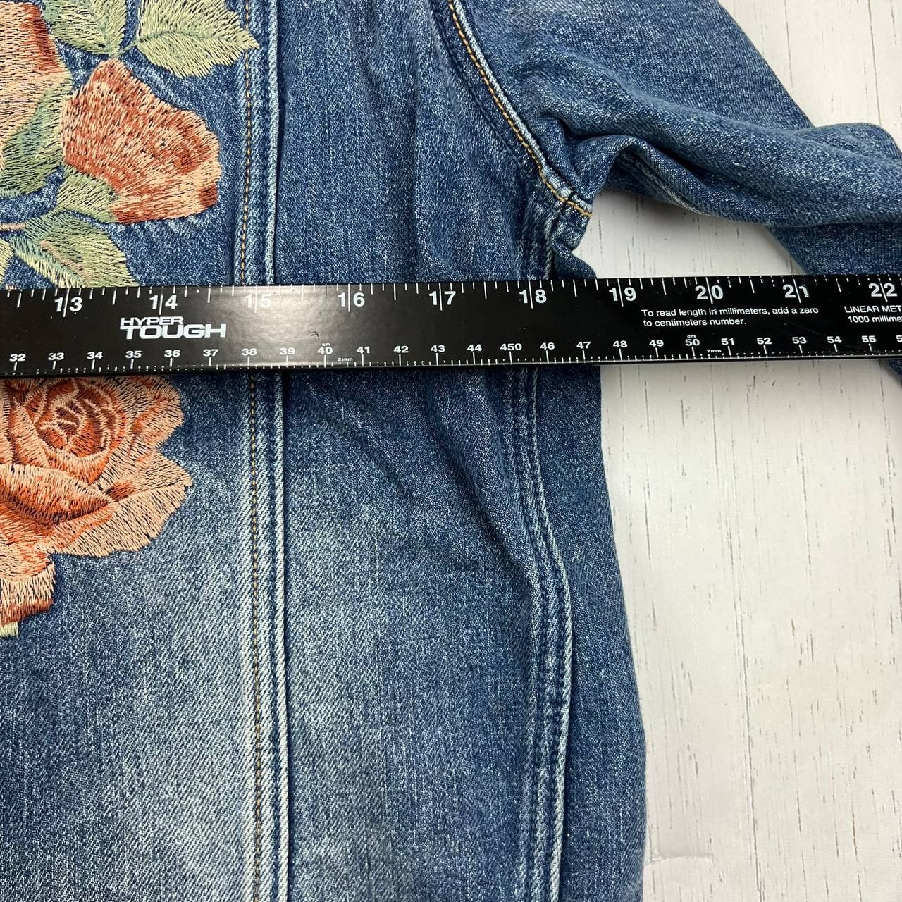 Mavi Mavi Small Printed Cropped Fit Mid Stretchable Denim Jacket Size S / US 4 / IT 40 - 6 Thumbnail