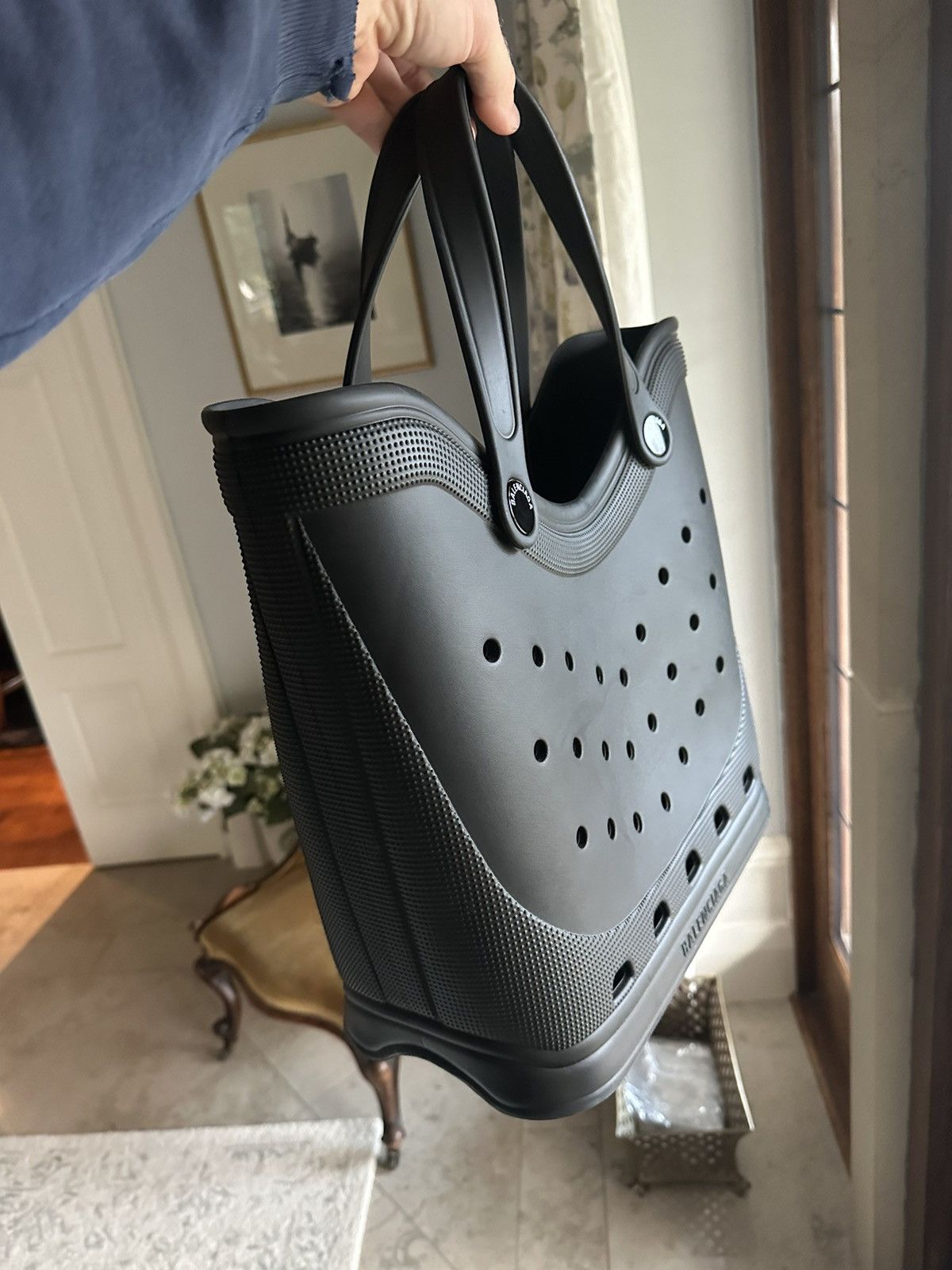 Balenciaga $1250 FW22 Balenciaga Crocs black tote bag Demna Size ONE SIZE - 14 Thumbnail